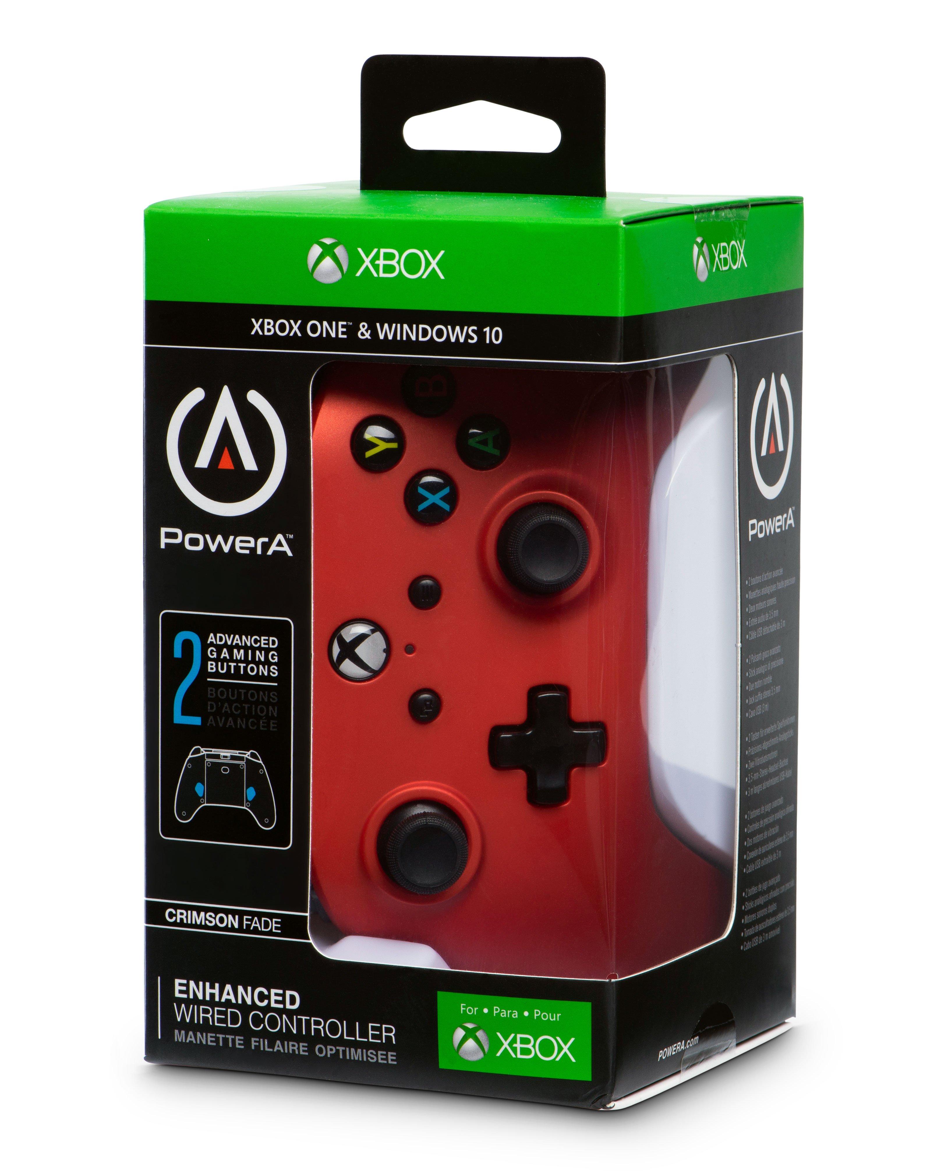 xbox one red wired controller