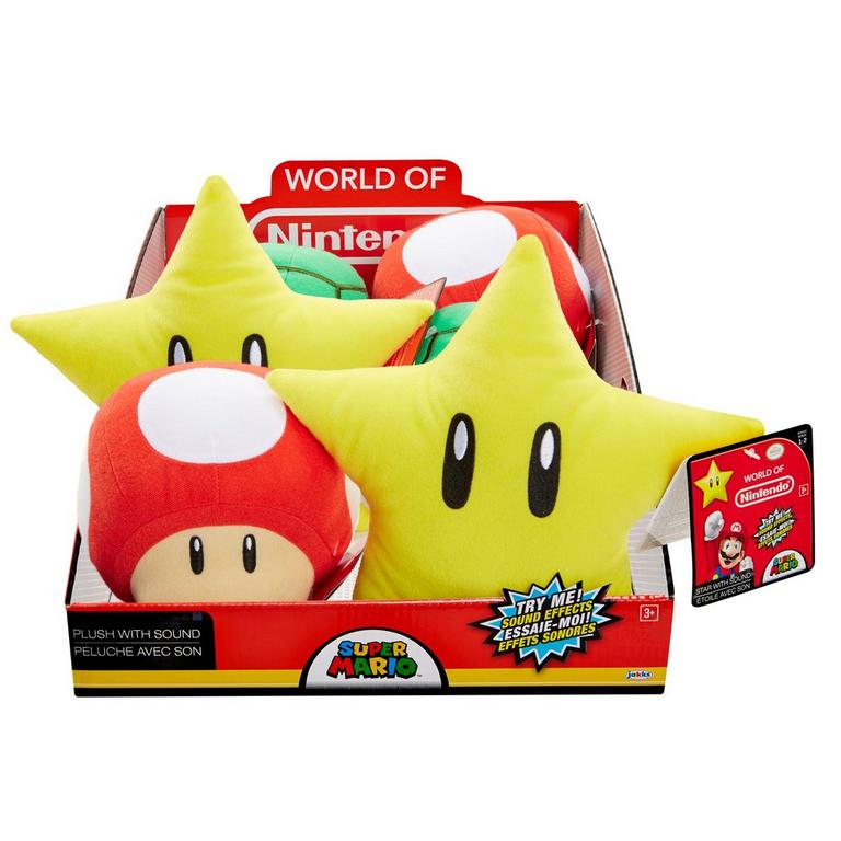 Jakks Pacific Super Mario Bros. World of Nintendo 3.75-in Plush with Sound (Styles May Vary)