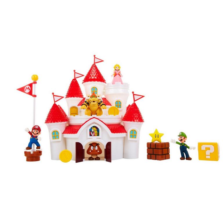 Jakks Pacific Super Mario Bros. Deluxe Mushroom Kingdom Castle Playset