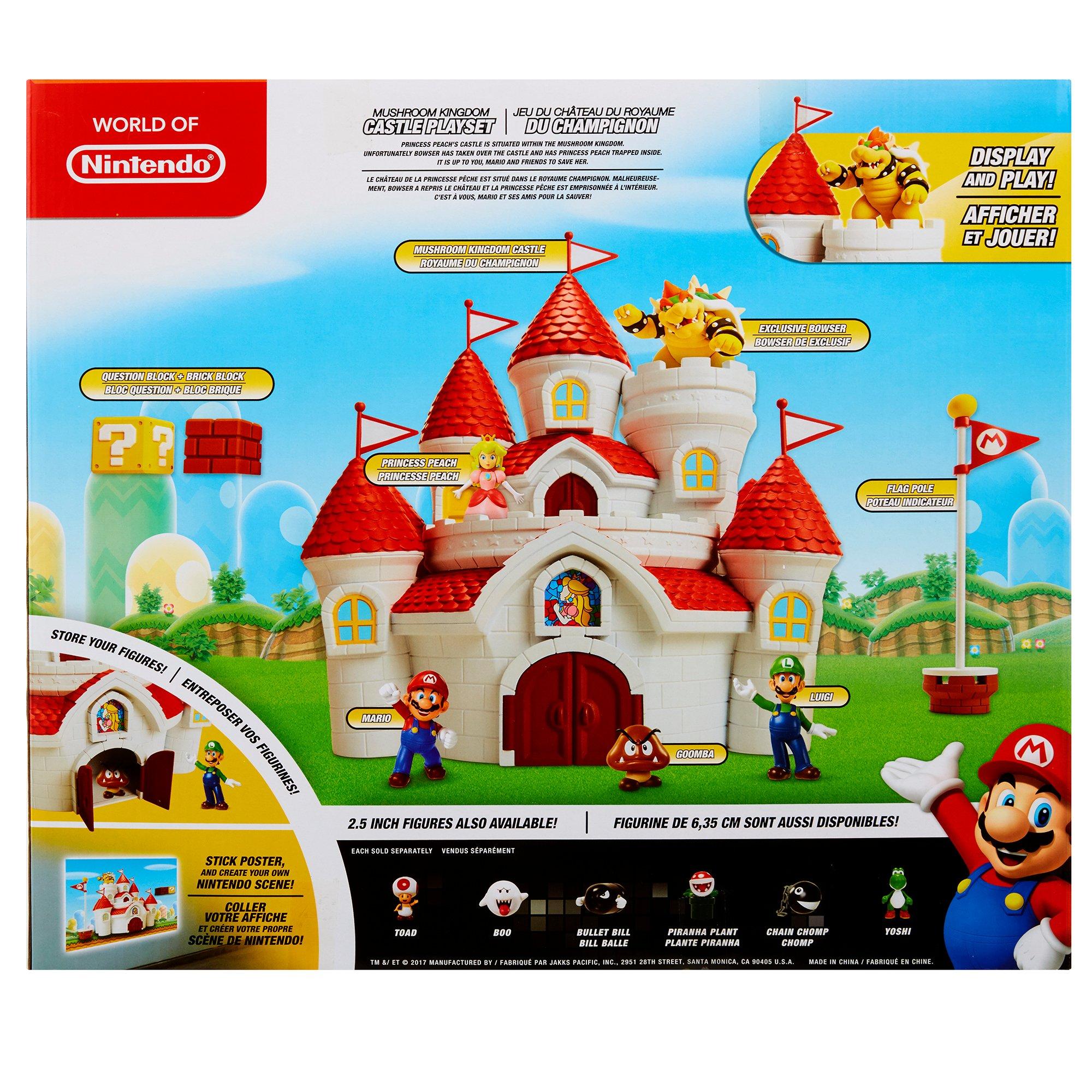 Jakks Pacific Super Mario Bros. Deluxe Mushroom Kingdom Castle Playset