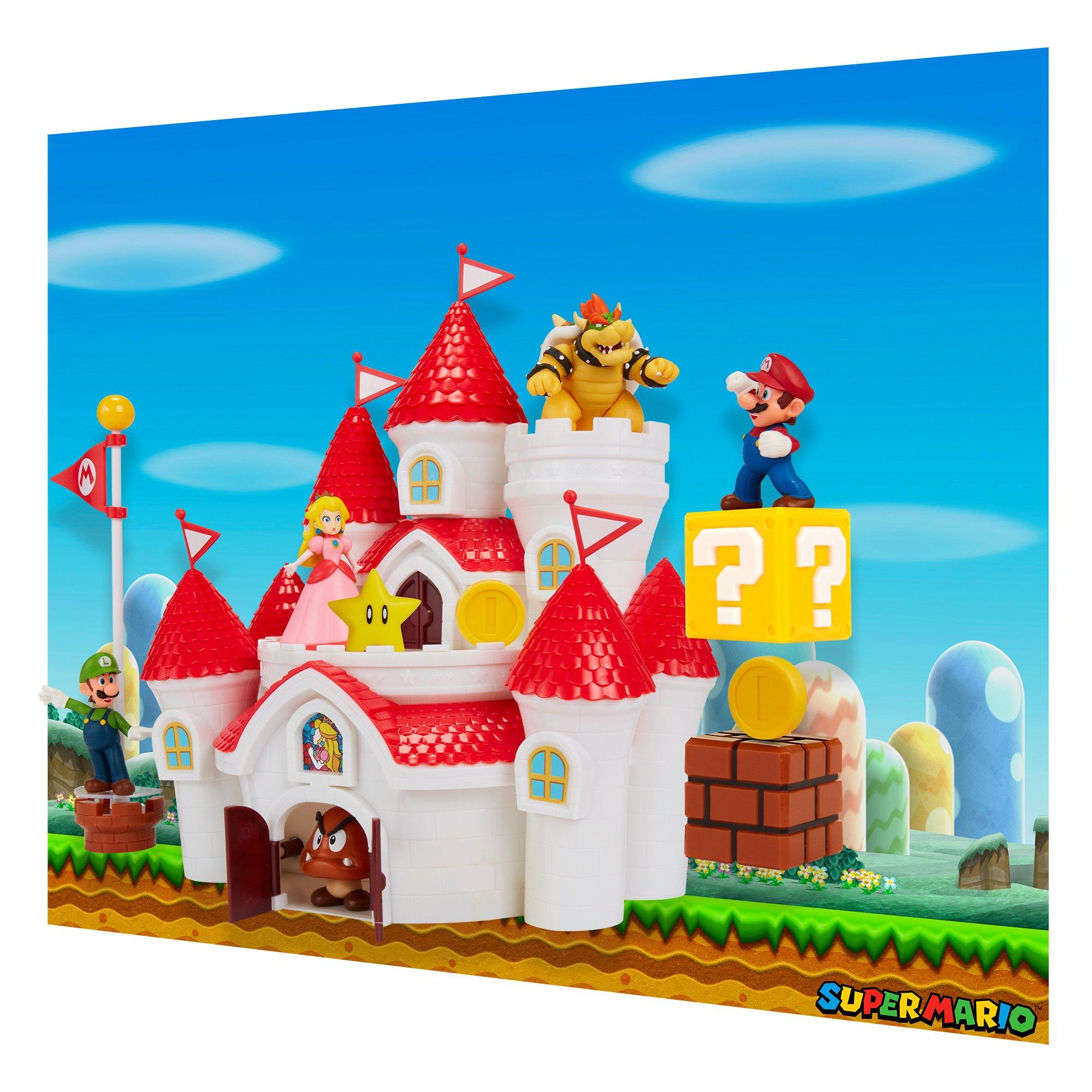 Jakks Pacific Super Mario Bros. Deluxe Mushroom Kingdom Castle Playset
