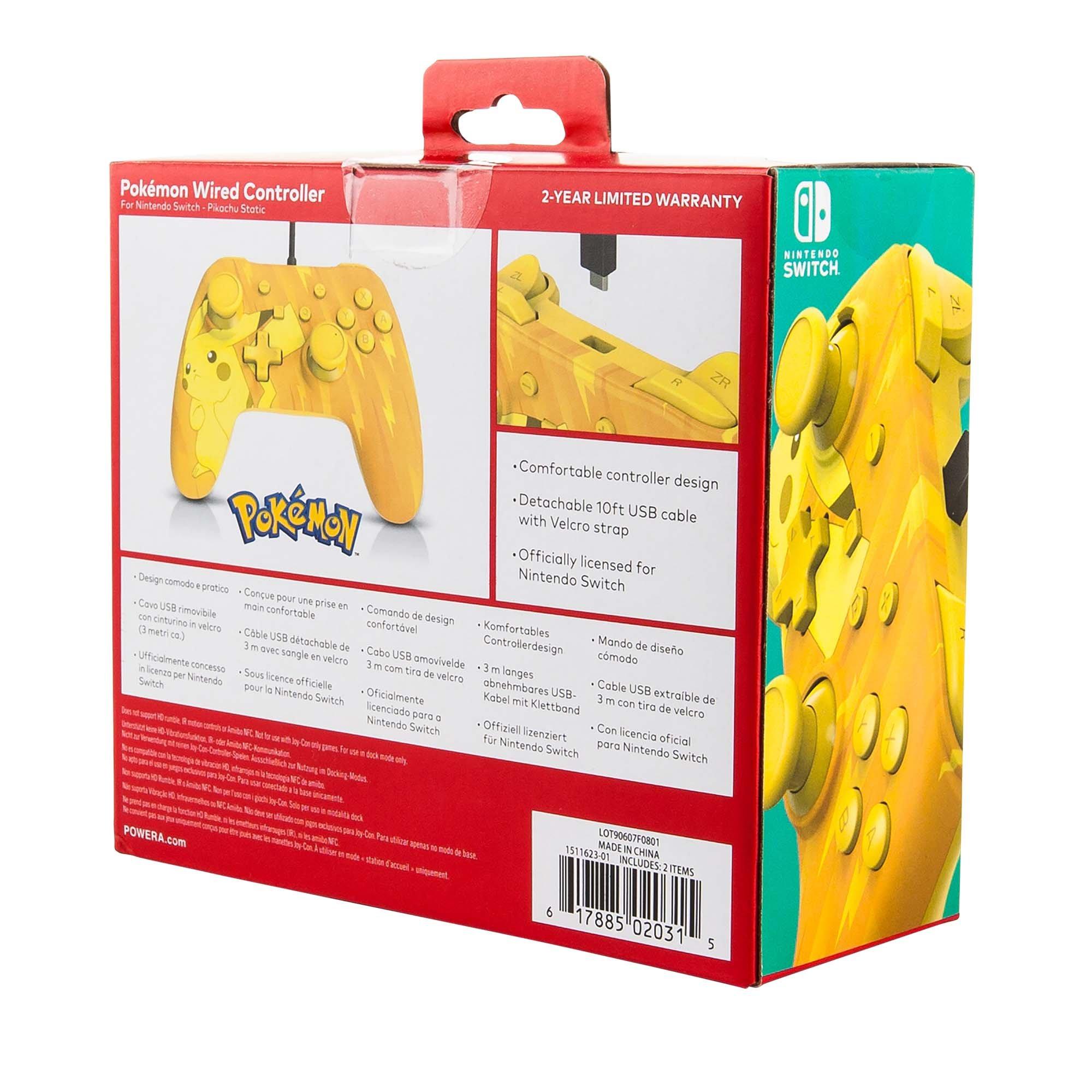 PowerA Wired Controller for Nintendo Switch - Pikachu Static