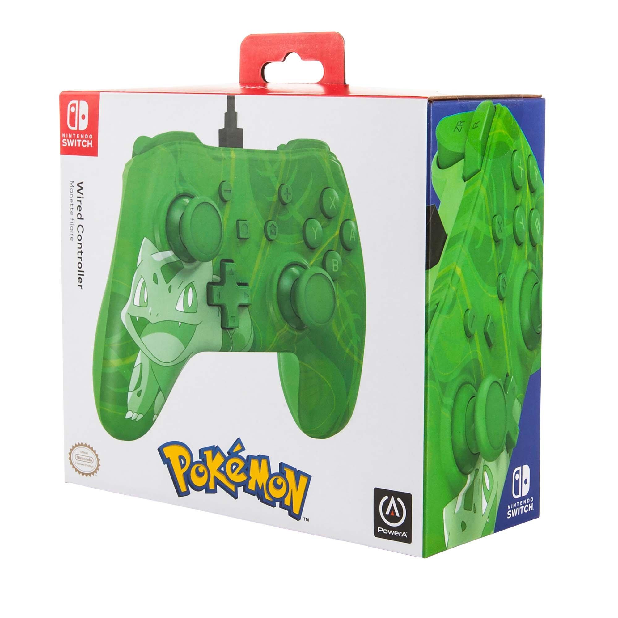  PowerA Wired Controller for Nintendo Switch - Pokémon: Bulbasaur  Overgrow, Gamepad, Game controller, Wired controller, Officially licensed :  Video Games