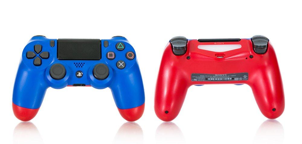 Dualshock 4 Blue And Red Recertified Custom Wireless Controller Playstation 4 Gamestop