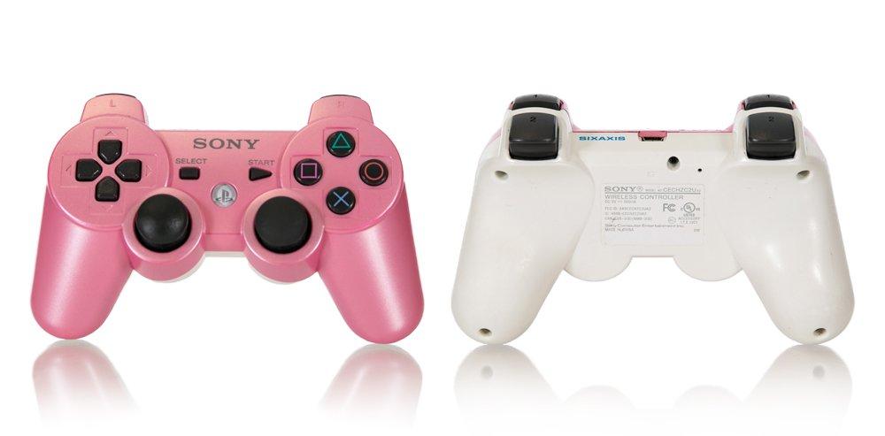 pink playstation controller