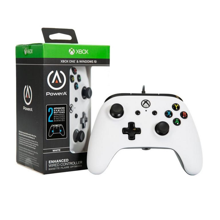 PowerA Xbox One White Enhanced Wired Controller Available At GameStop Now!