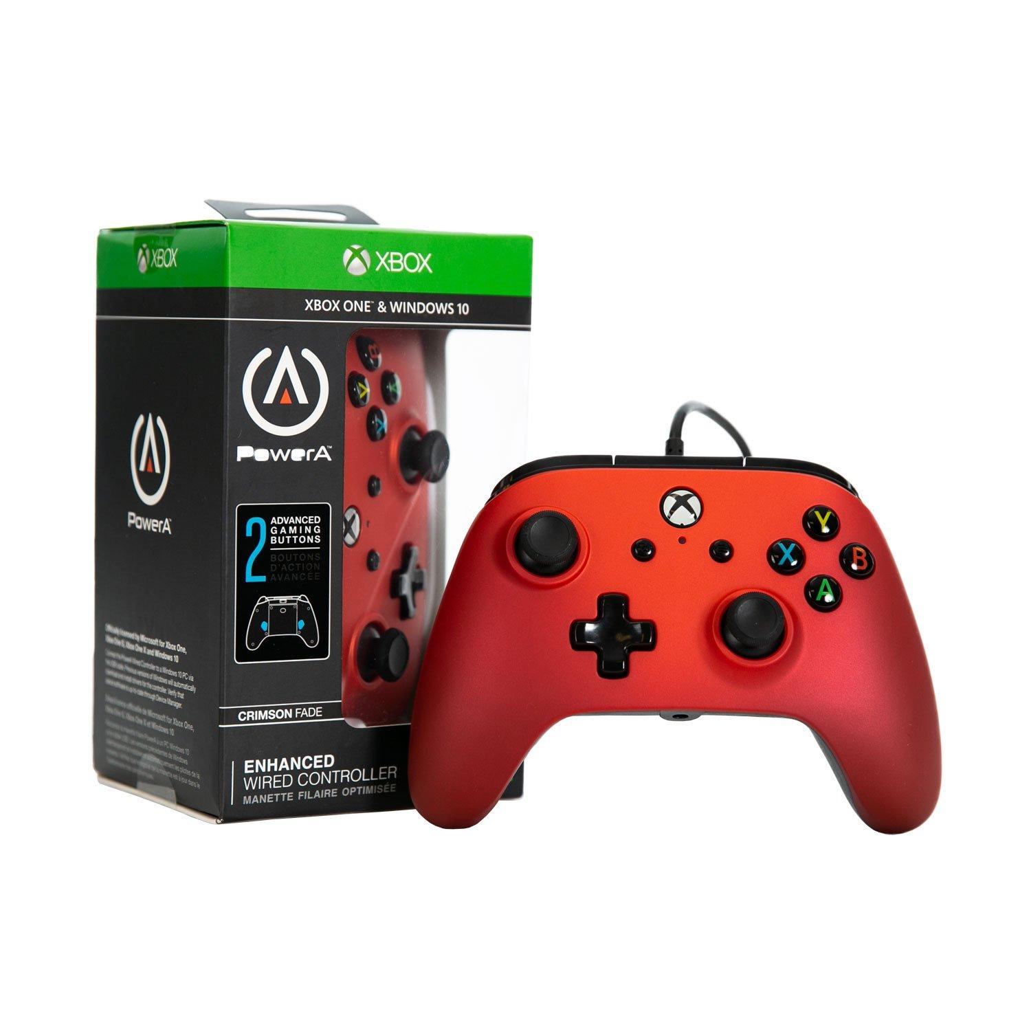 Xbox One Crimson Fade Enhanced Wired Controller | Xbox One ...