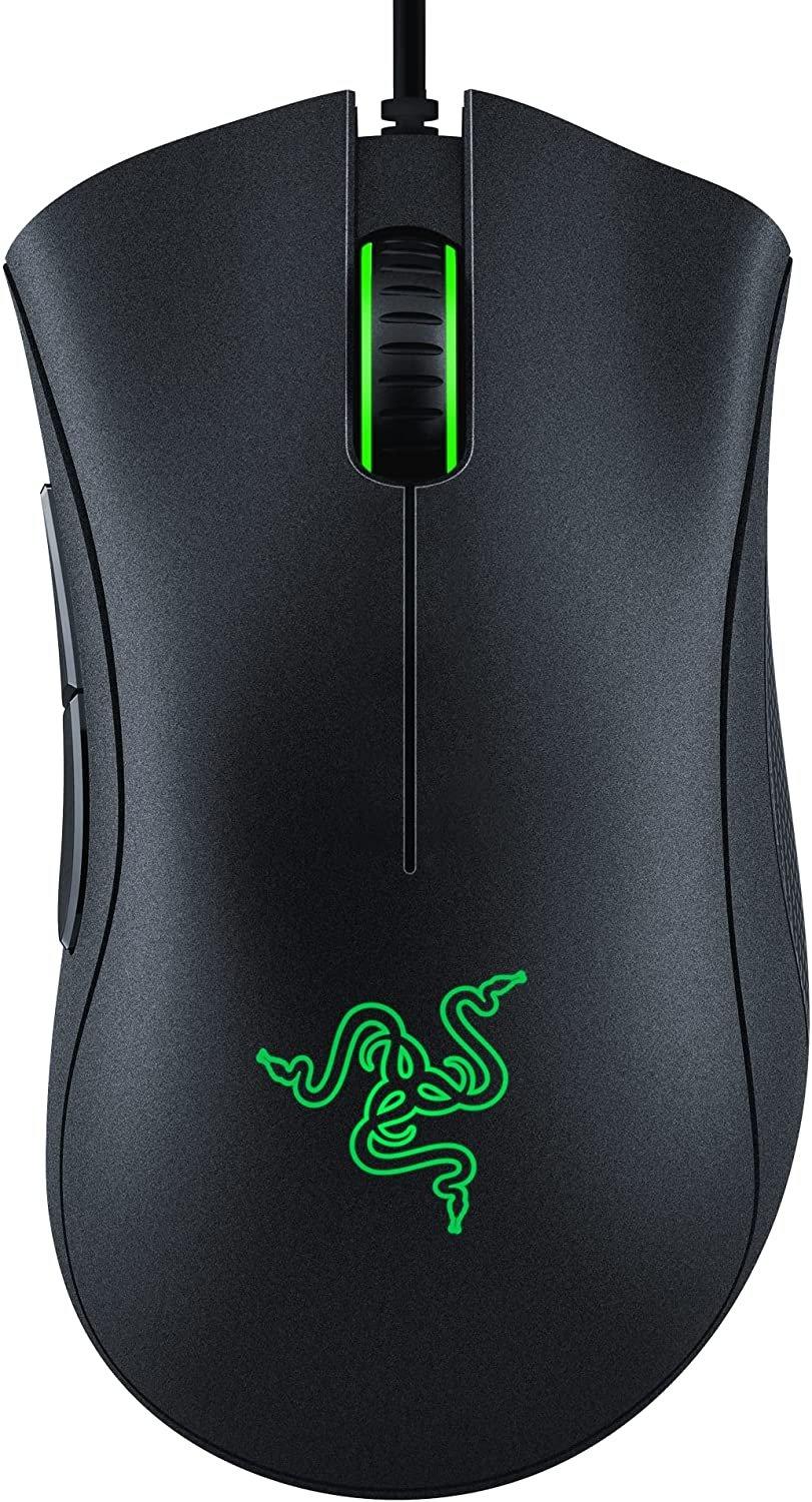 Razer DeathAdder Essential Gaming Mouse, Optical Sensor, 6400 DPI, 5  Programmable Buttons, Mechanical Switches, Rubberized Side Handles, Classic  Black