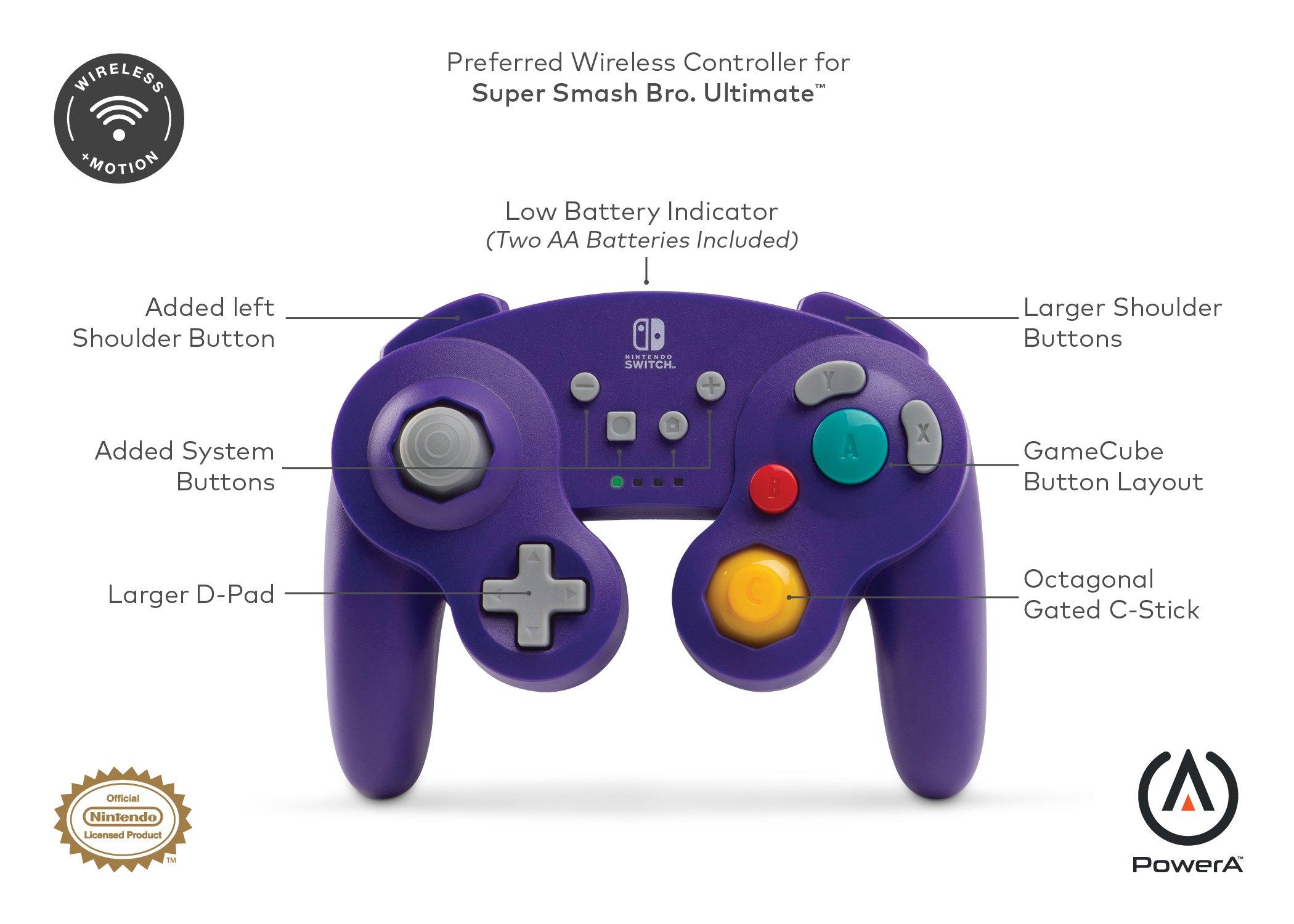 Nintendo Switch Wireless GameCube Controller Purple Nintendo Switch GameStop