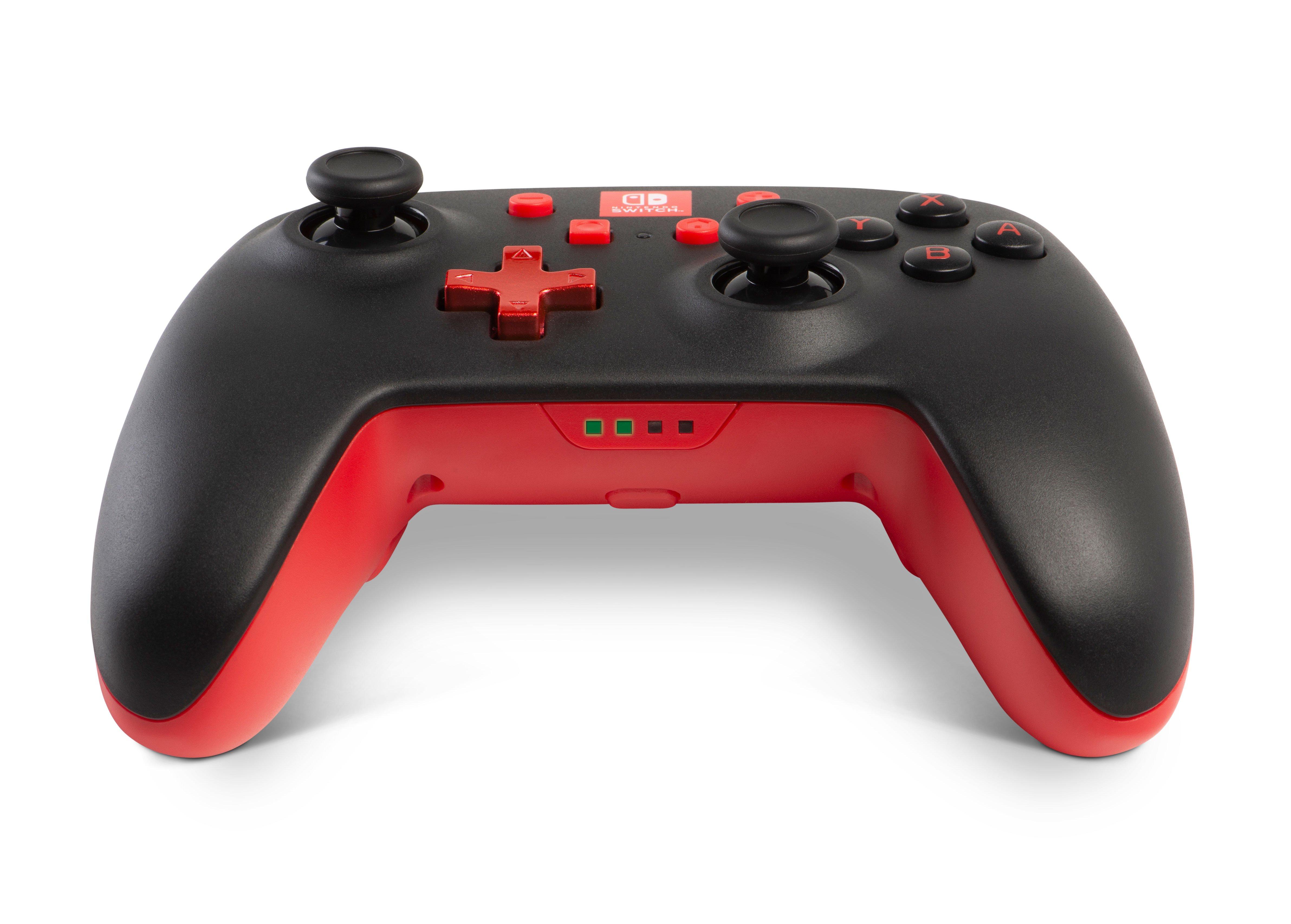 powera enhanced wireless controller for nintendo switch red