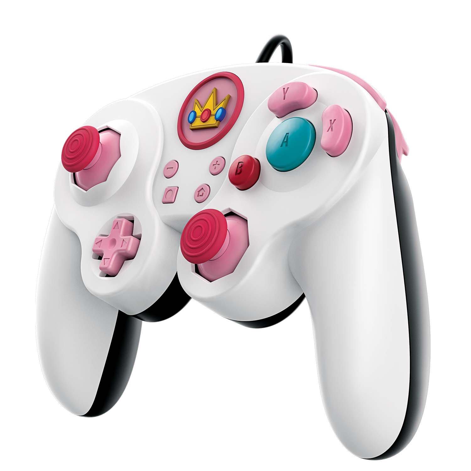 PDP Faceoff Deluxe Plus Audio Wired Controller Princess Peach