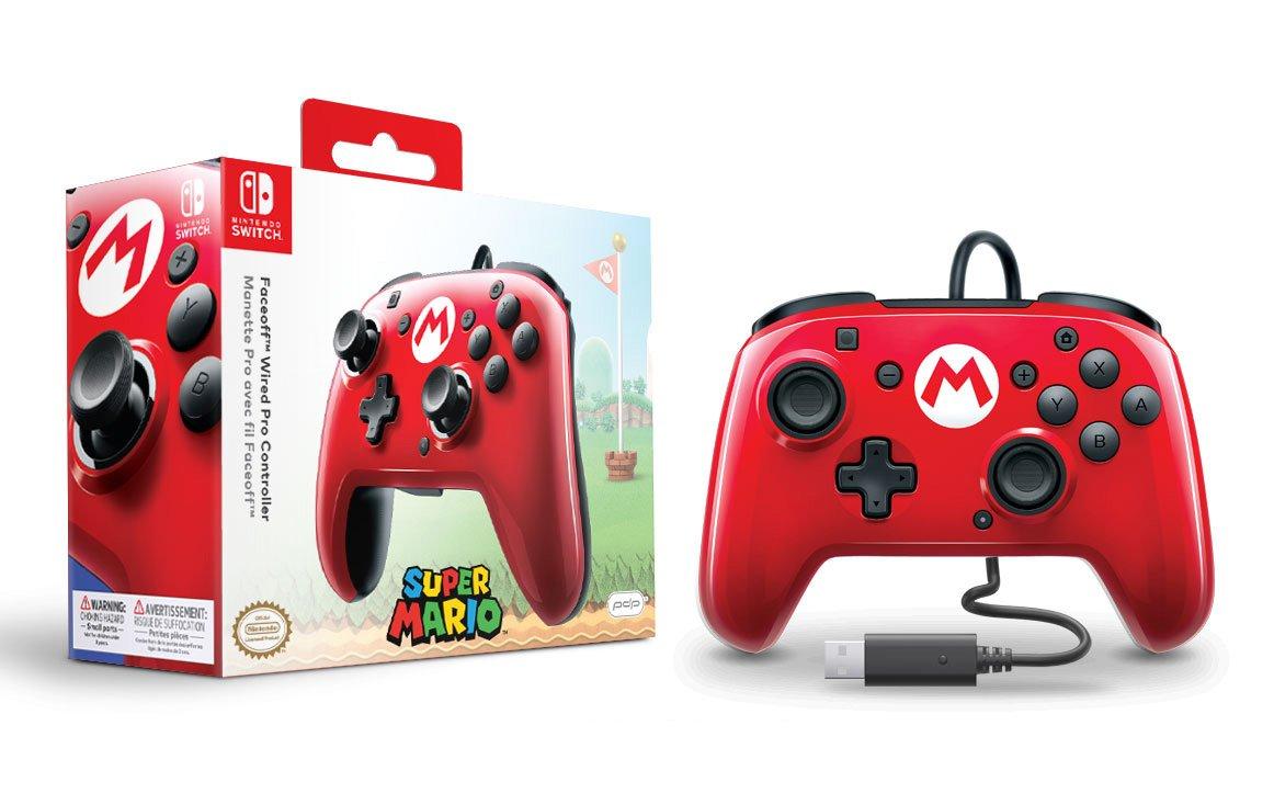 list item 1 of 5 Super Mario Bros. M Faceoff Wired Controller for Nintendo Switch