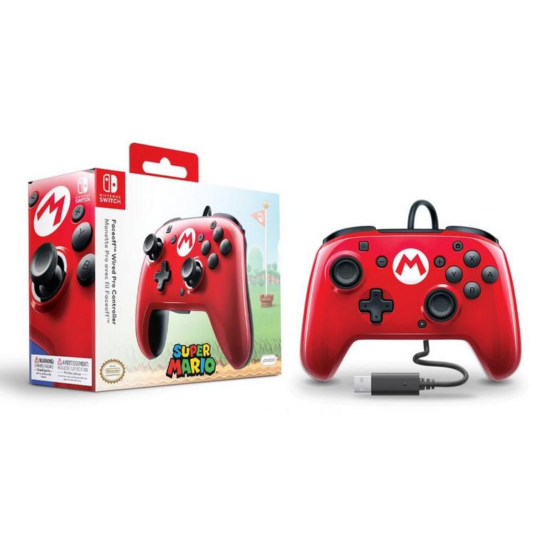 Super Mario Bros. M Faceoff Wired Controller for Nintendo Switch