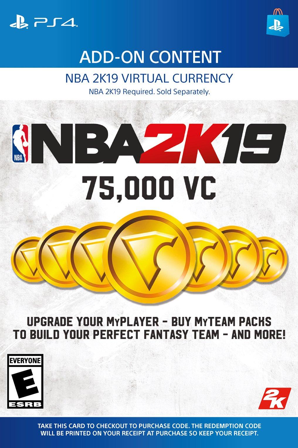 Nba 2k19 75 000 Virtual Currency Playstation 4 Gamestop