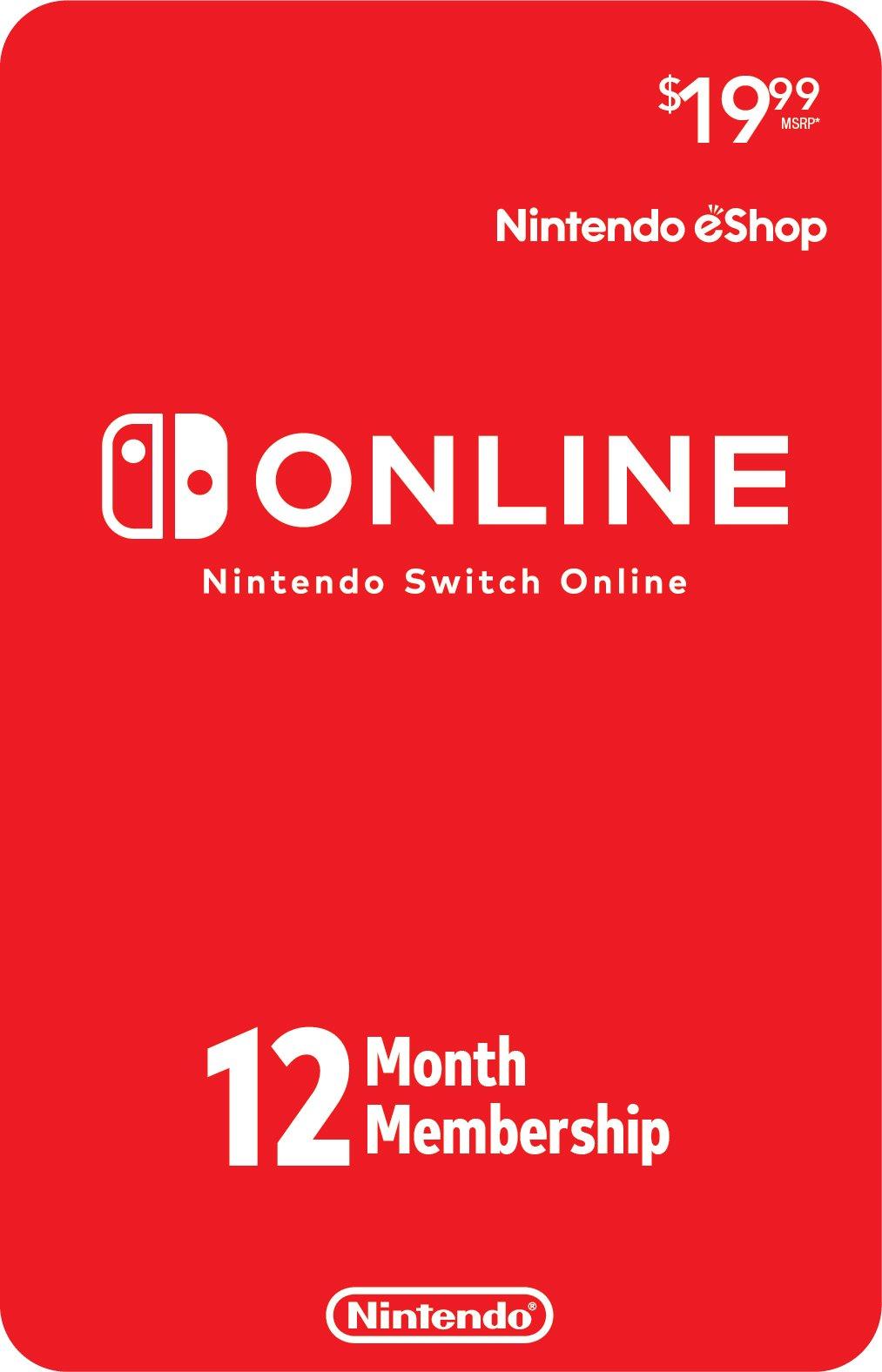 Nintendo switch online card on sale gamestop