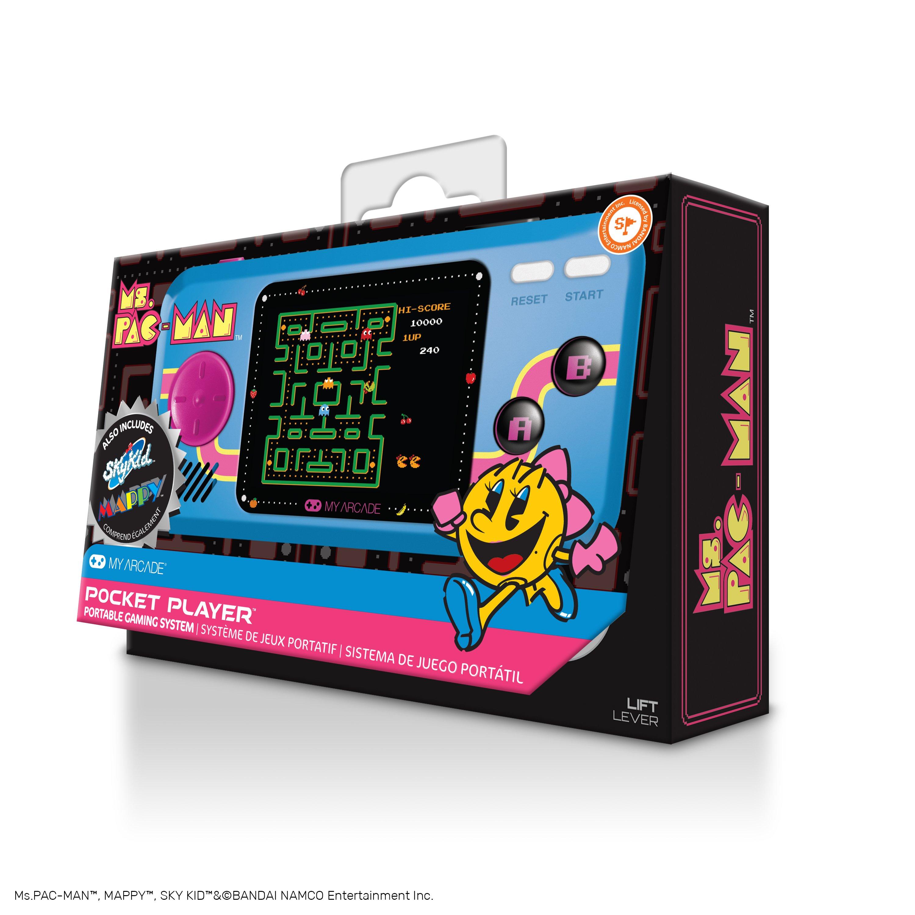 My Arcade Contra Pocket Player Handheld Portable Video Game System Ms. PAC-MAN