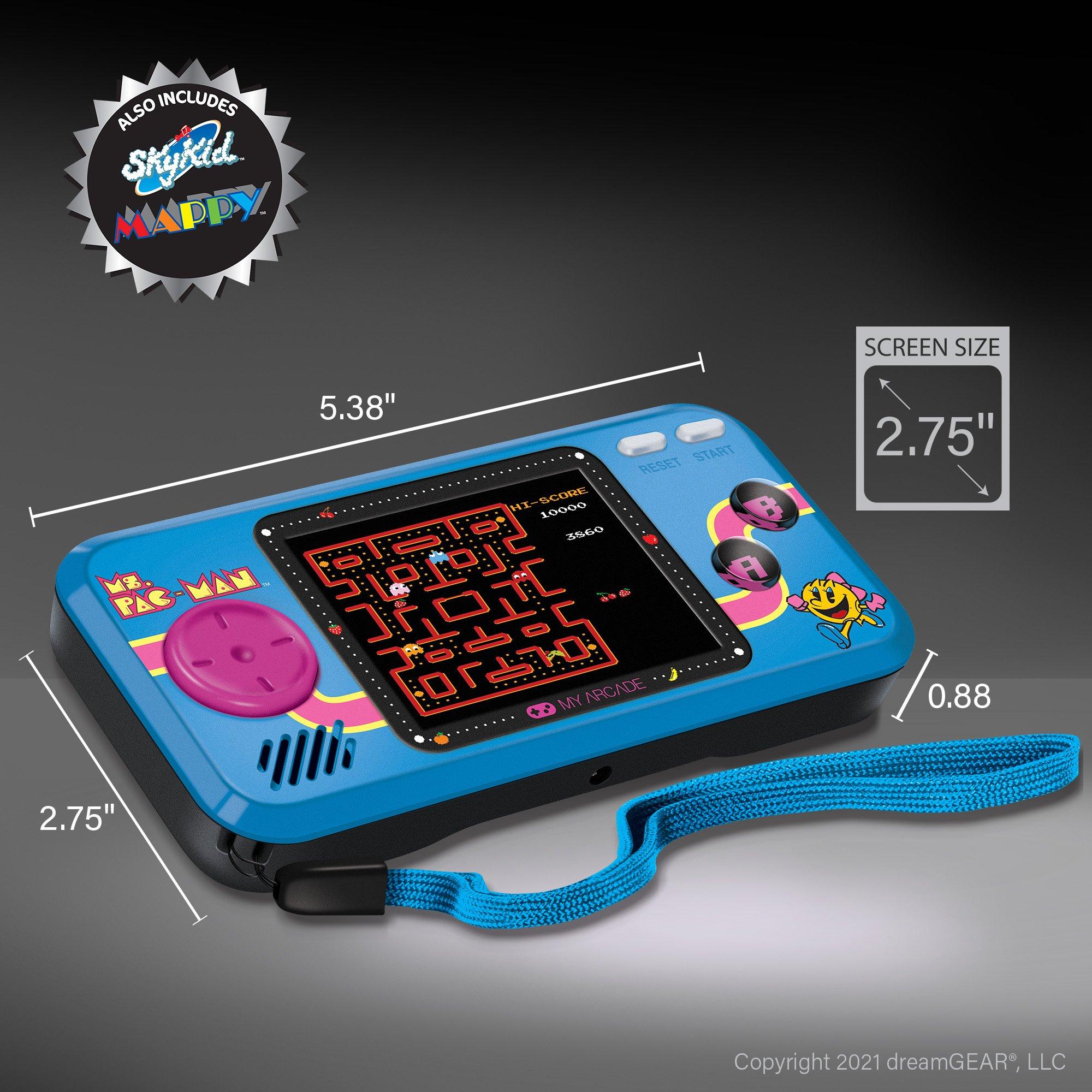 My Arcade Contra Pocket Player Handheld Portable Video Game System Ms. PAC-MAN