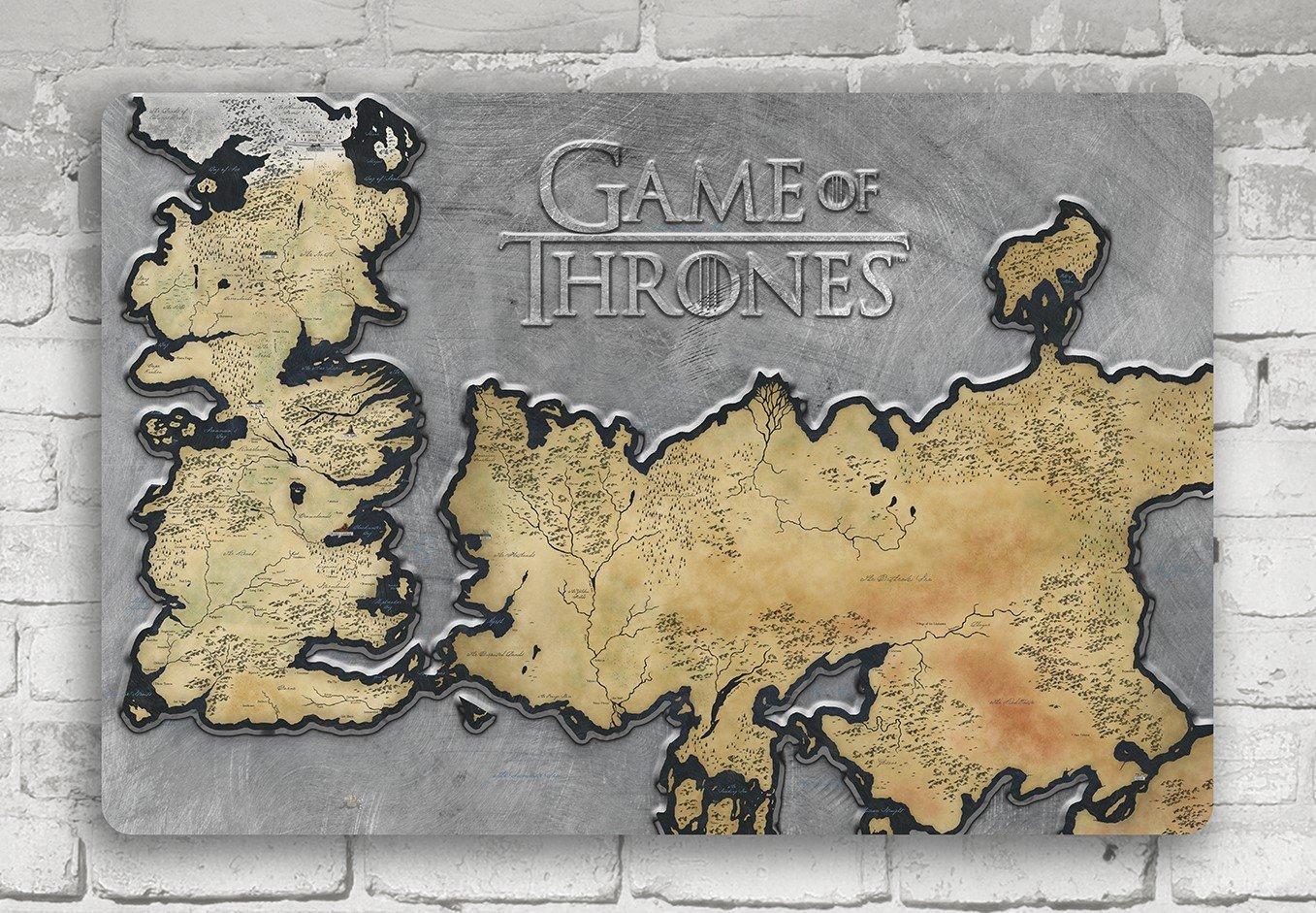 Game Of Thrones Westeros Map Wall Art Gamestop