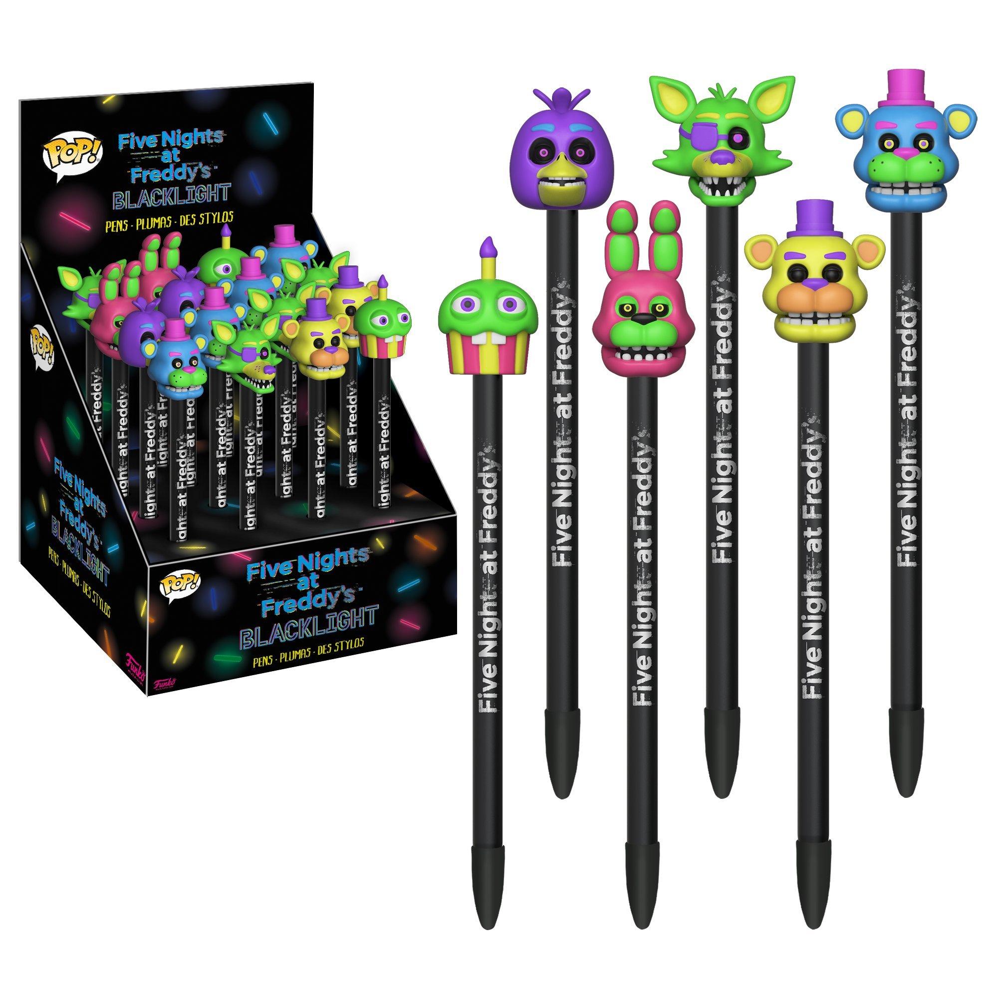 RARE 16 FIVE NIGHTS AT FREDDY'S COLLECTIBLE PENS TOPPERS W/BOX FUNKO COMPLETE