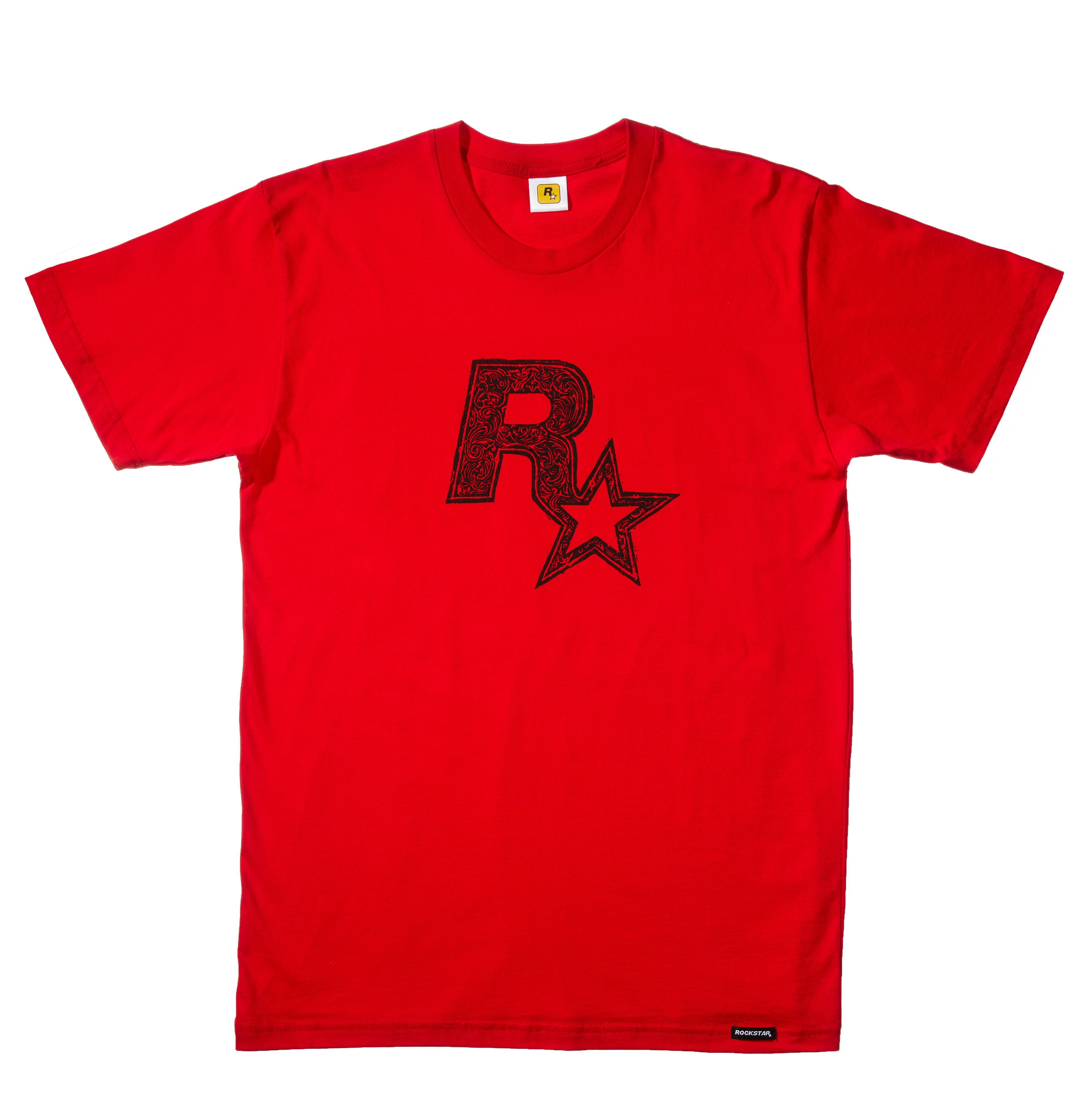 Red Dead Redemption 2 Rockstar Logo T Shirt Gamestop - 