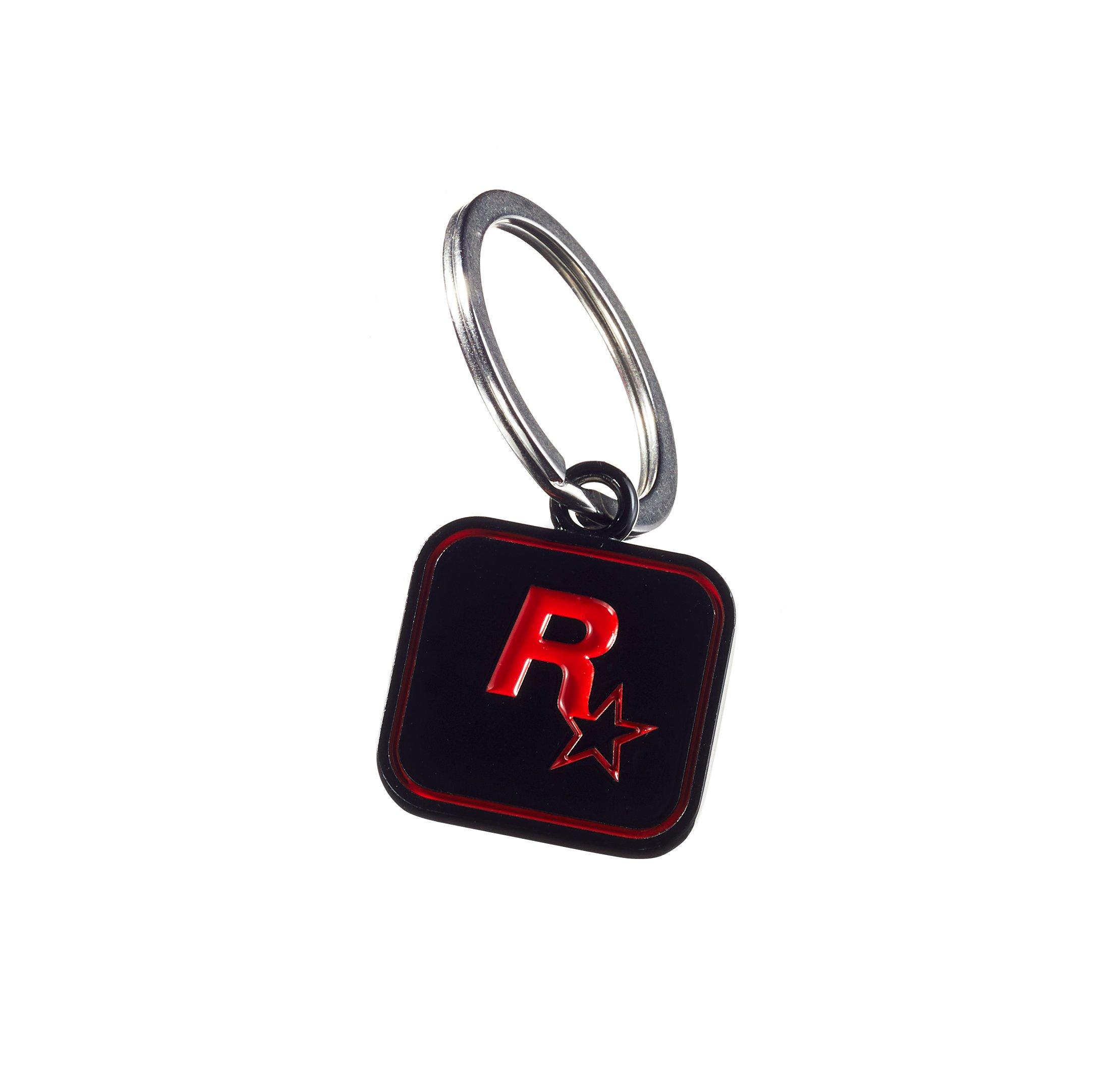 Red Dead Redemption 2 Rockstar Logo Black Keychain