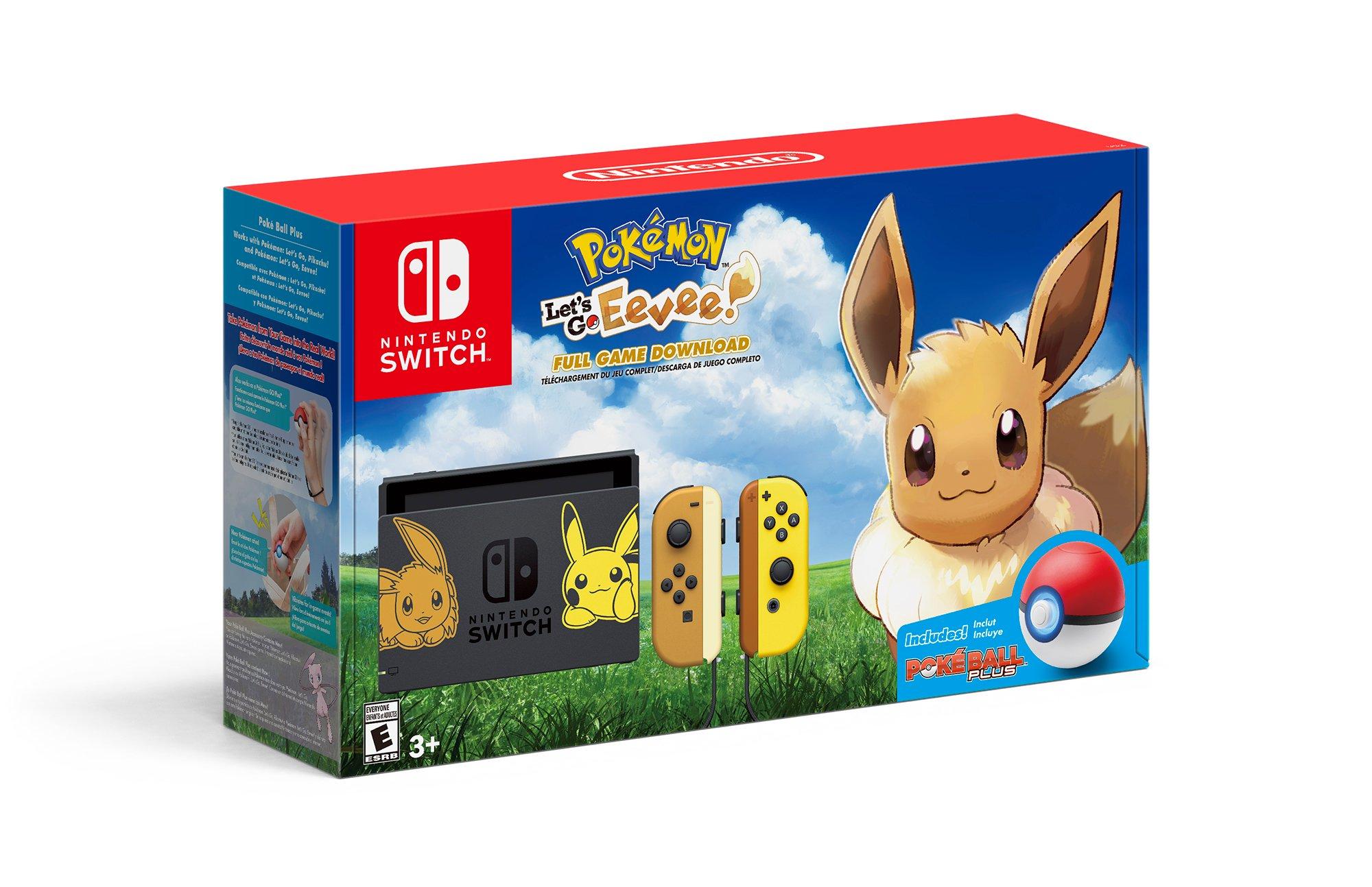 Nintendo Switch Pikachu And Eevee Edition With Pokemon Lets Go Eevee Bundle Nintendo Switch Gamestop