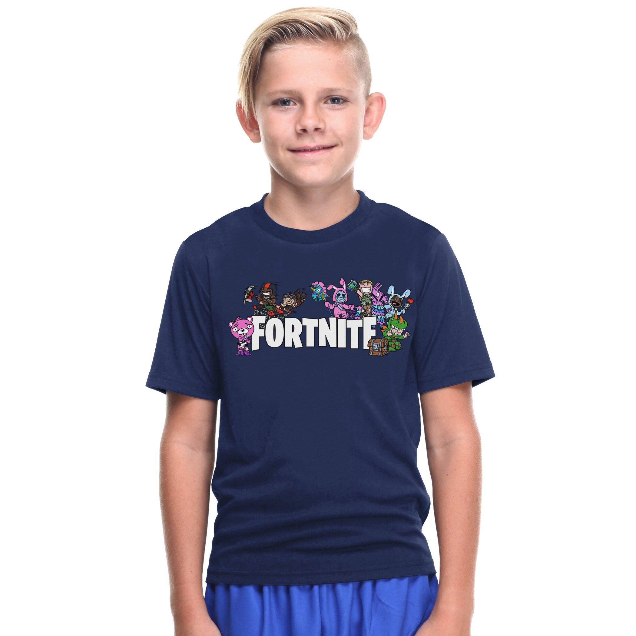Fortnite Chibi Group Logo Navy Blue T Shirt Logo Fortnite Chibi Group Logo Youth T Shirt Gamestop