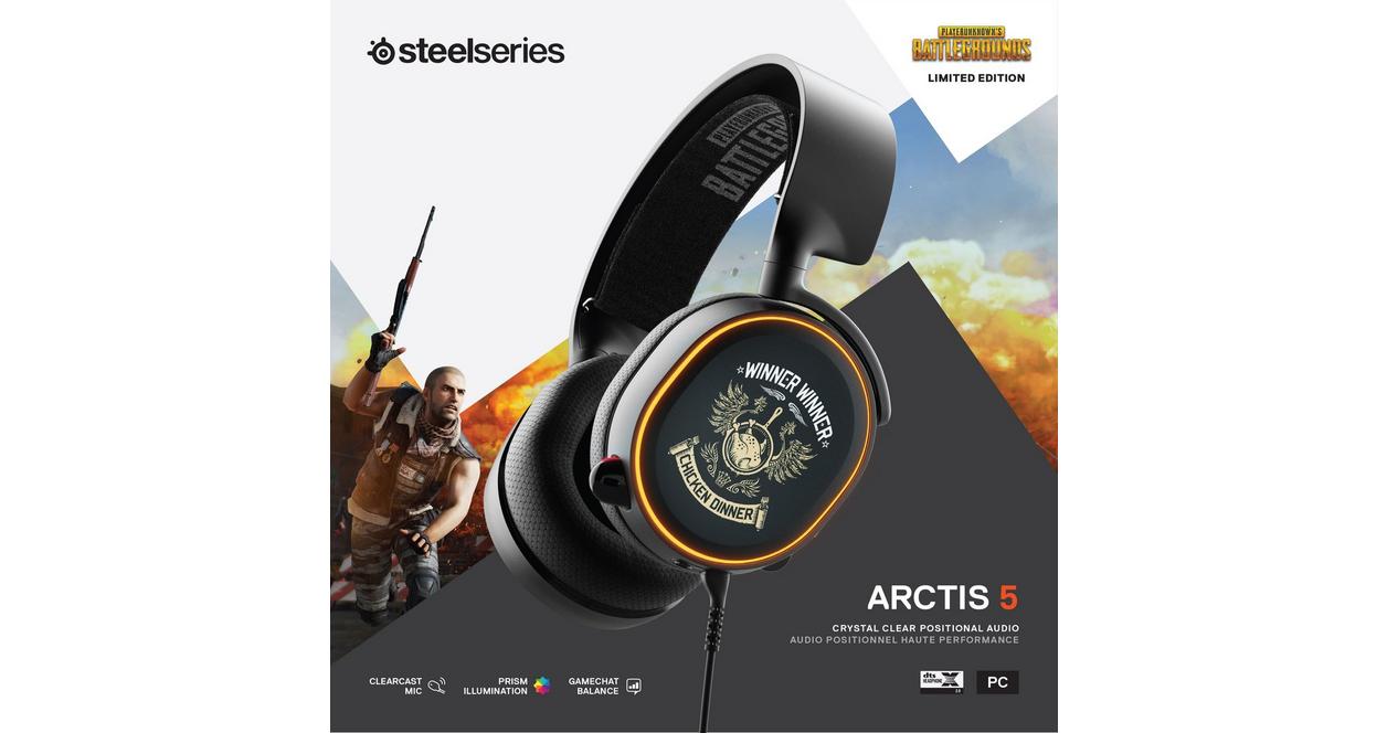 ヘッドホン SteelSeries Arctis 5 PUBG Edition SteelSeries Arctis 5 PUBG Edition Wired Gaming Headset