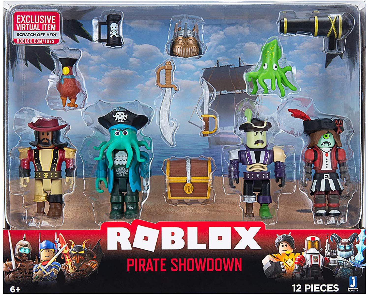 Roblox Pirate Showdown Mix Match Set With Exclusive Virtual Item Action Figures Tv Movie Video Games - pirate decal roblox