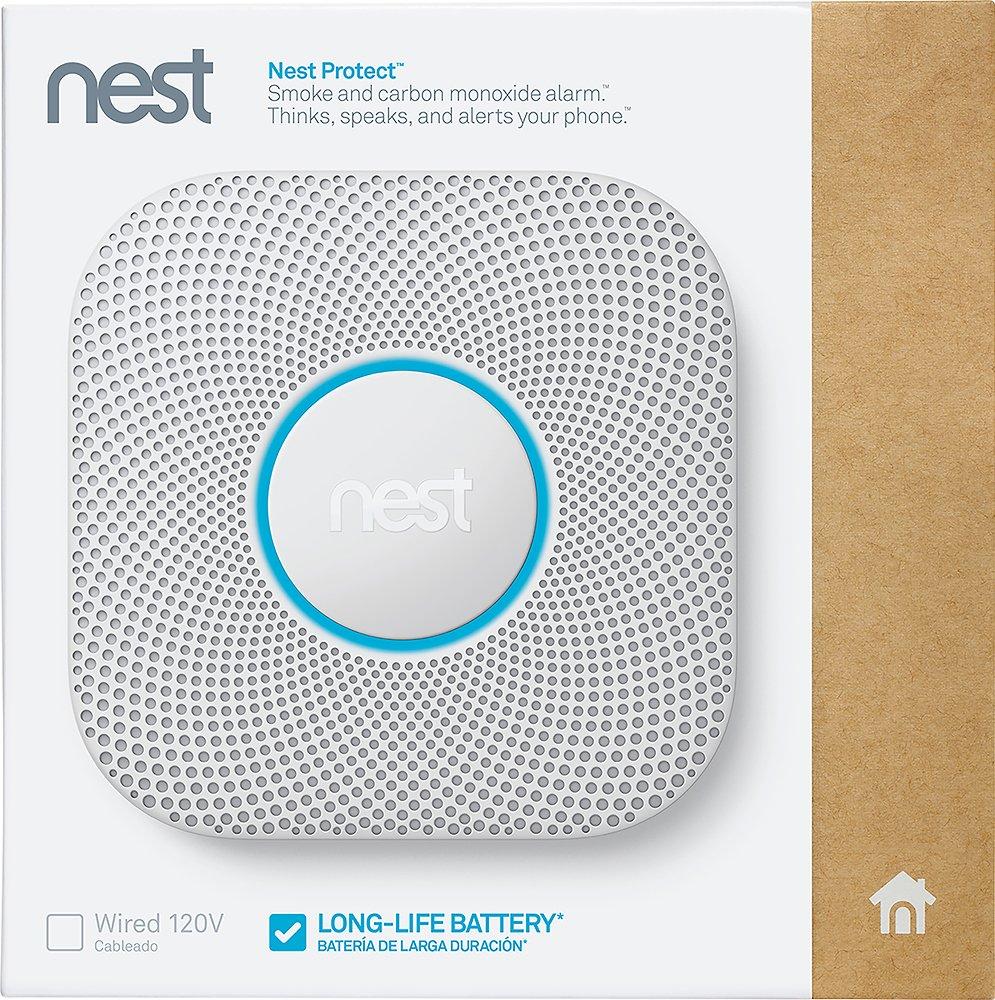 list item 8 of 8 Google Nest Protect Smoke and Carbon Monoxide Alarm Battery Powered 2nd Generation