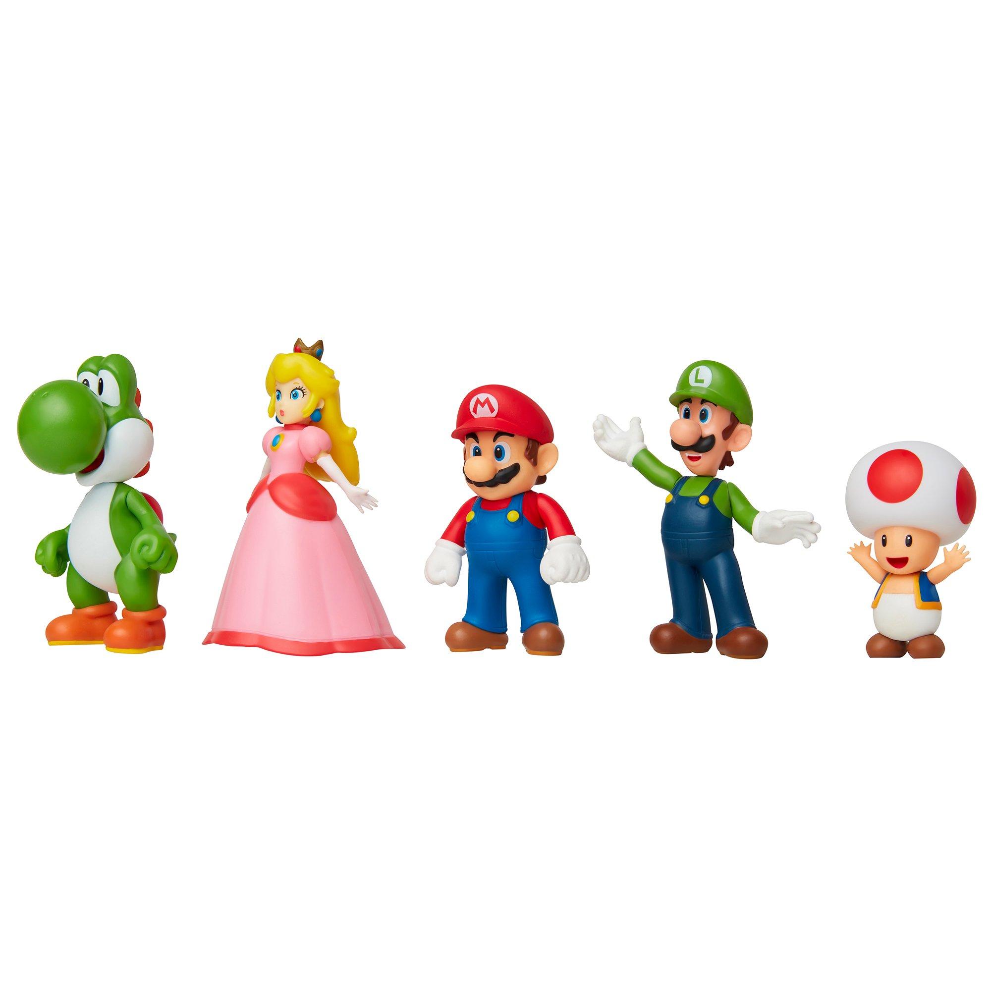 Super Mario Nintendo Figures, Set of 10, Friends and Enemies, 6.5 cm