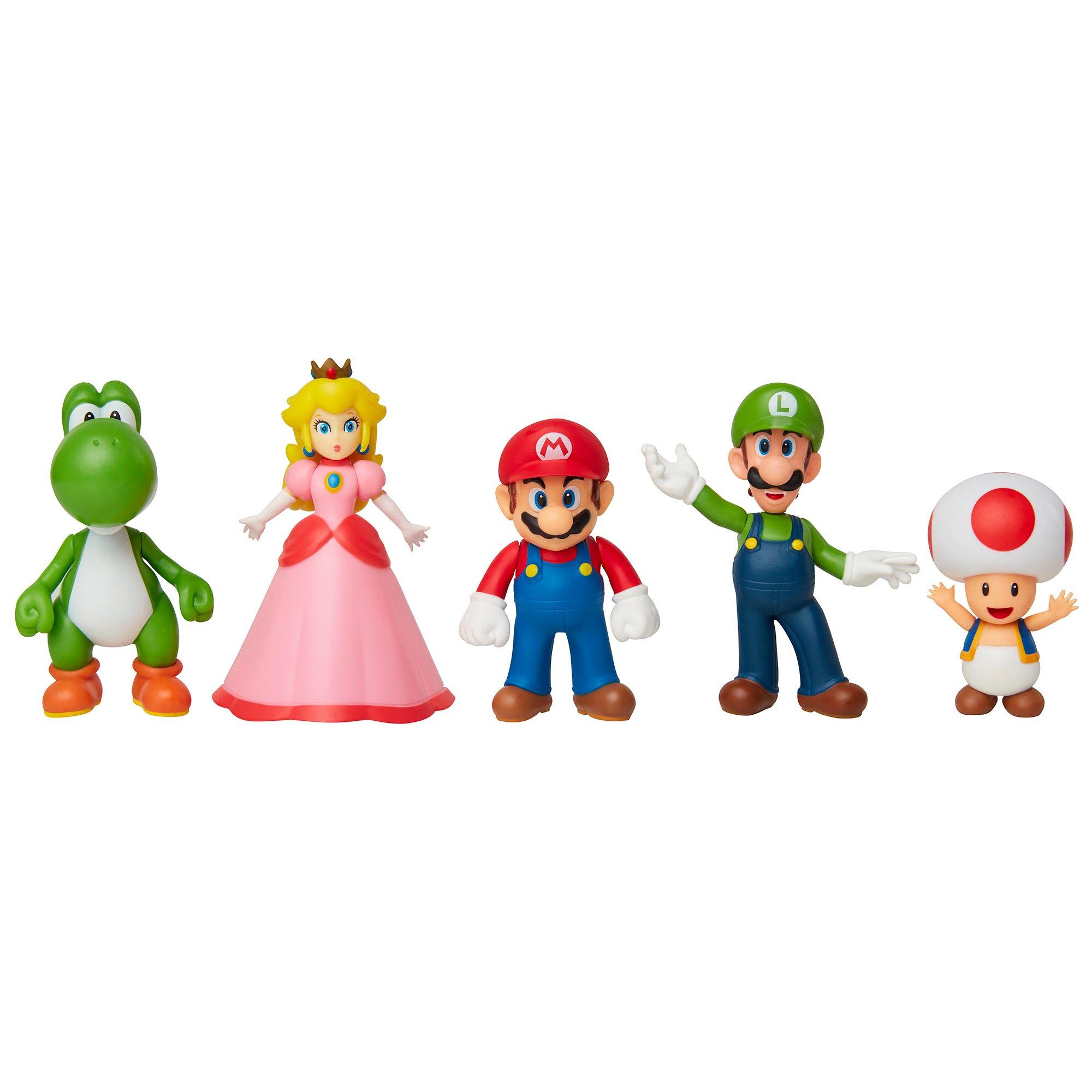 Nintendo super mario personaggi articolati 10 cm, pacco da 3 - Toys Center