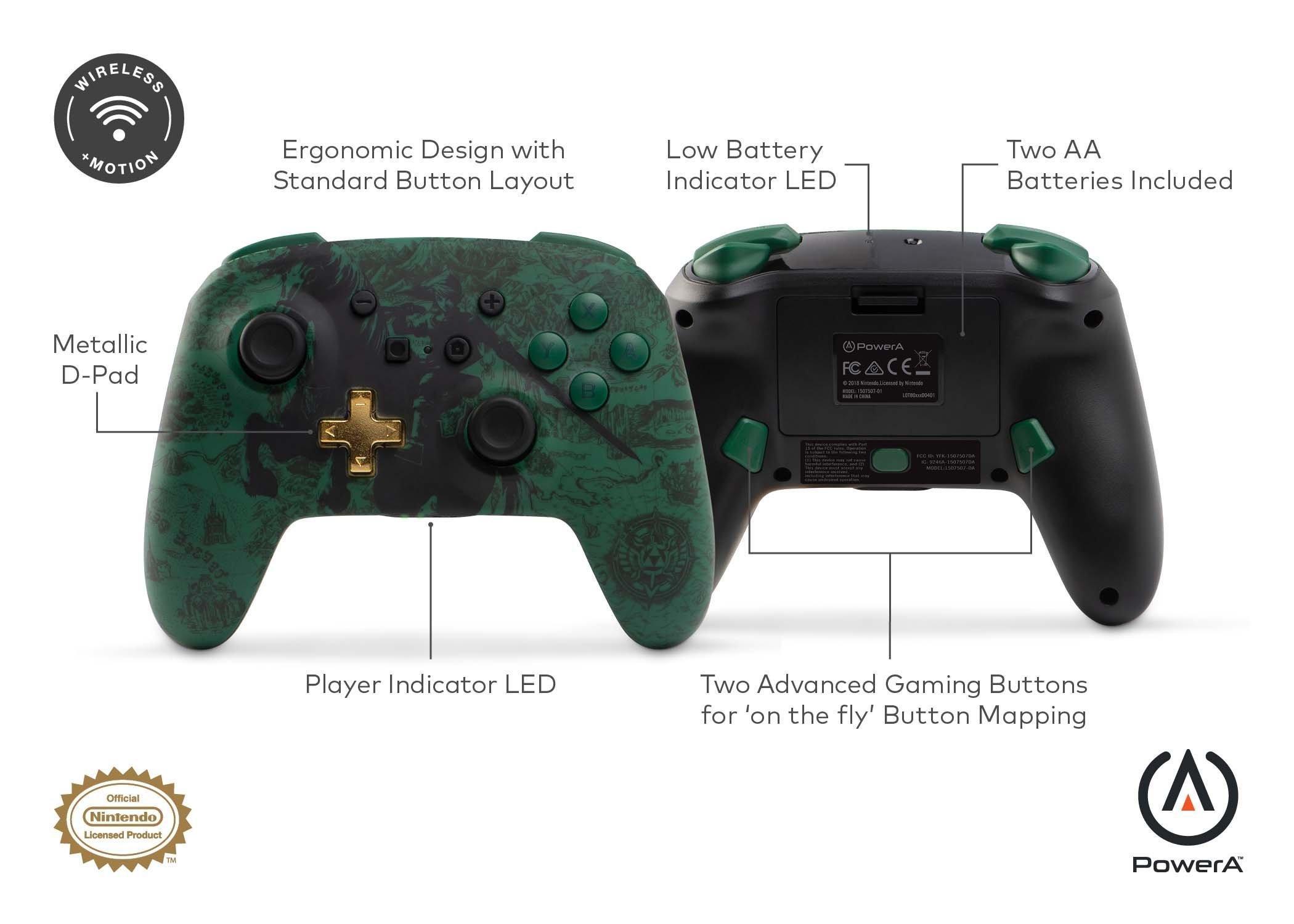 list item 9 of 18 PowerA Enhanced Wireless Controller for Nintendo Switch The Legend of Zelda Link Silhouette