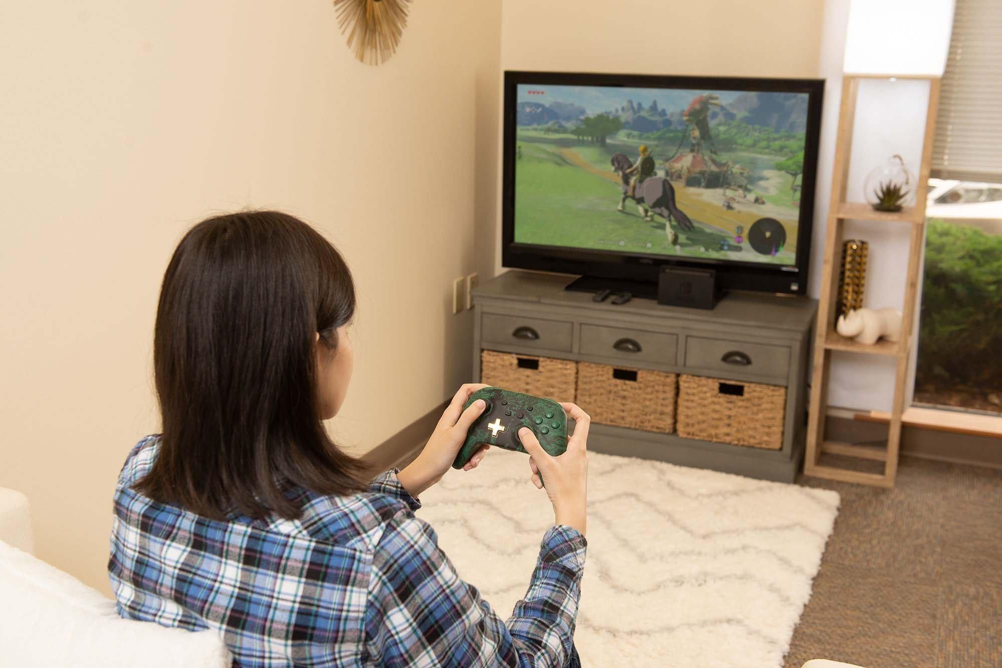 list item 14 of 18 PowerA Enhanced Wireless Controller for Nintendo Switch The Legend of Zelda Link Silhouette