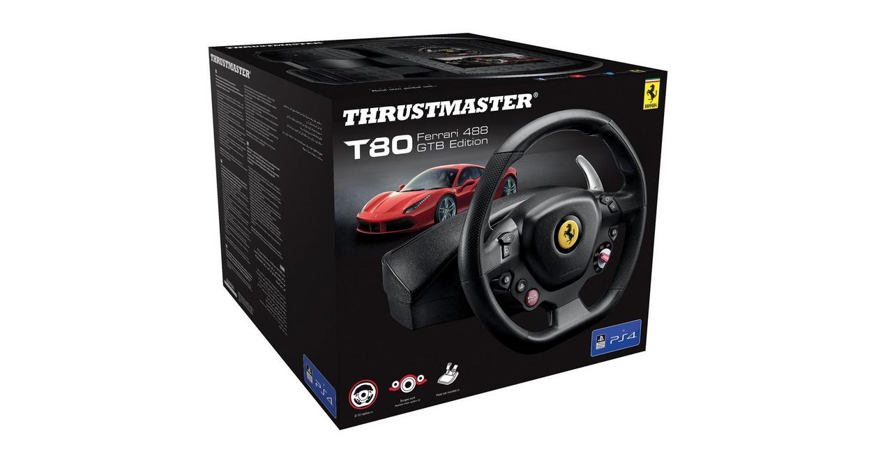 Thrustmaster T80 Ferrari 488 GTB Edition Racing Wheel for PlayStation 4