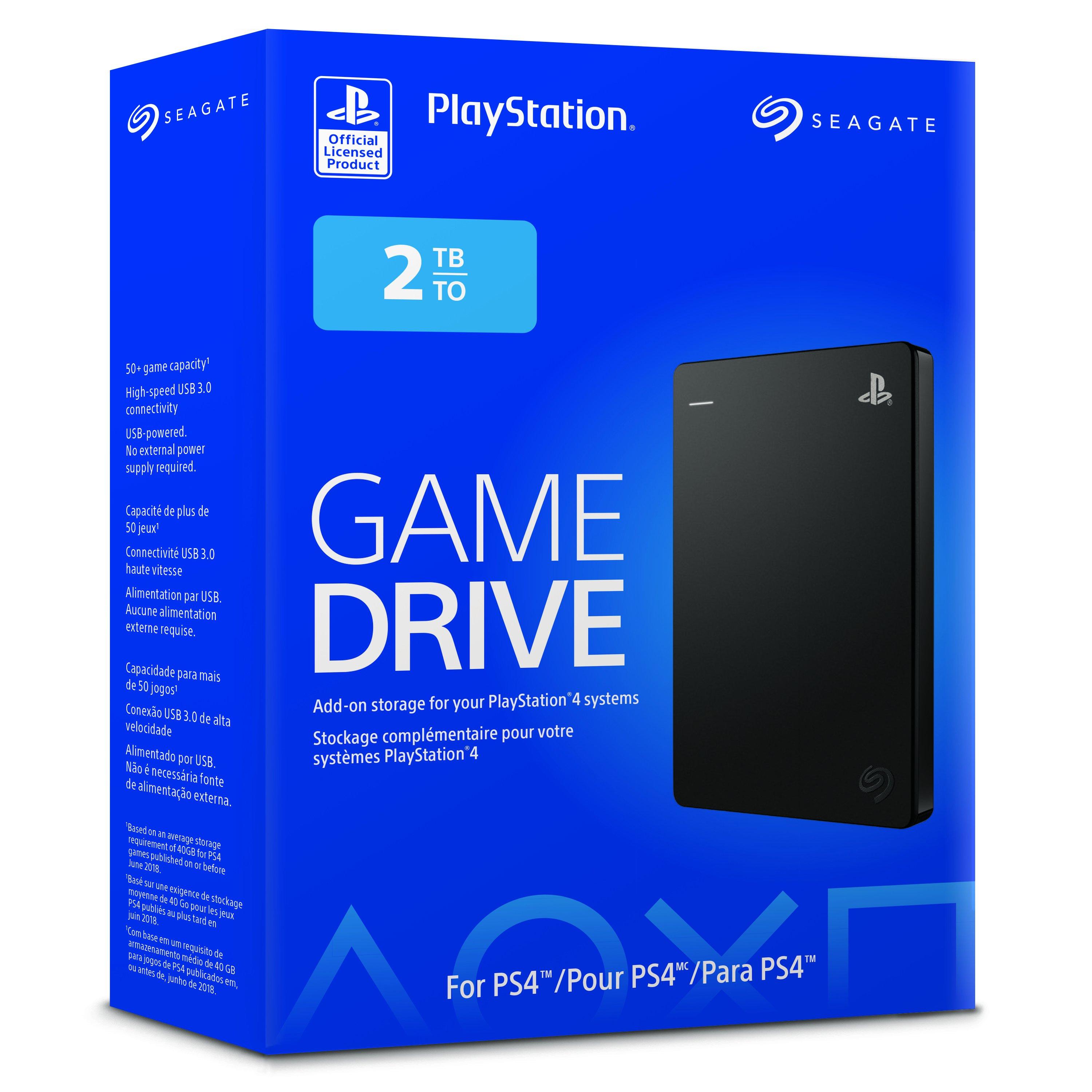 Seagate 2TB External Game Drive for PlayStation 4 GameStop