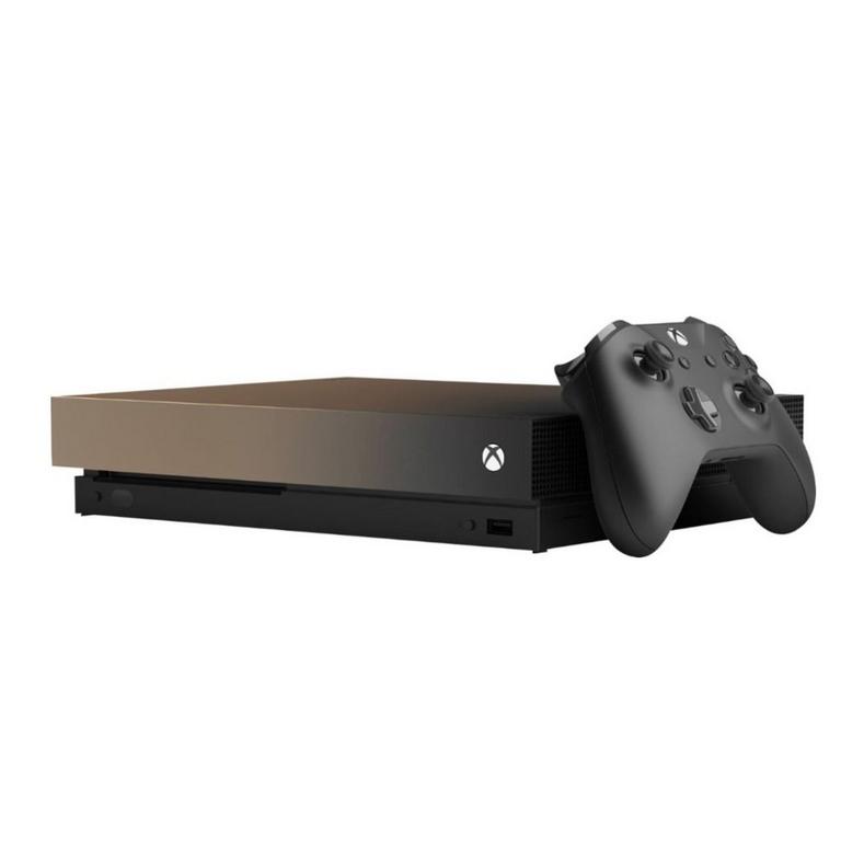 iets Tom Audreath zuurgraad Microsoft Xbox One X 1TB Console Gold Rush Special Edition | GameStop