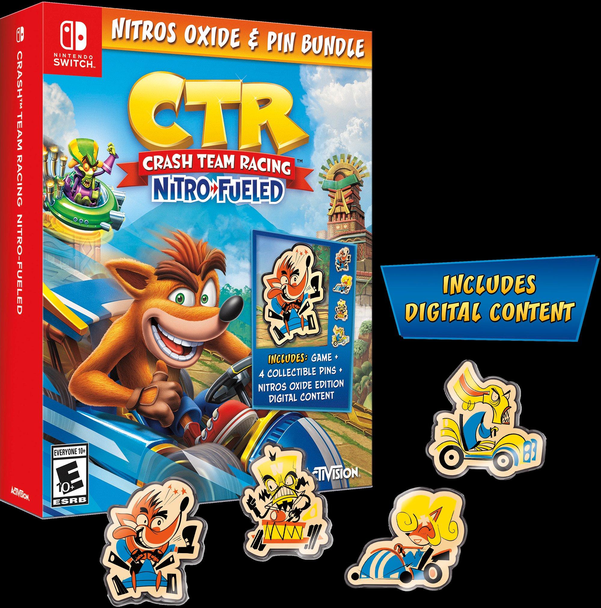 Crash Team Racing Nitro-Fueled Nitros Oxide and Pin Bundle Only at GameStop
