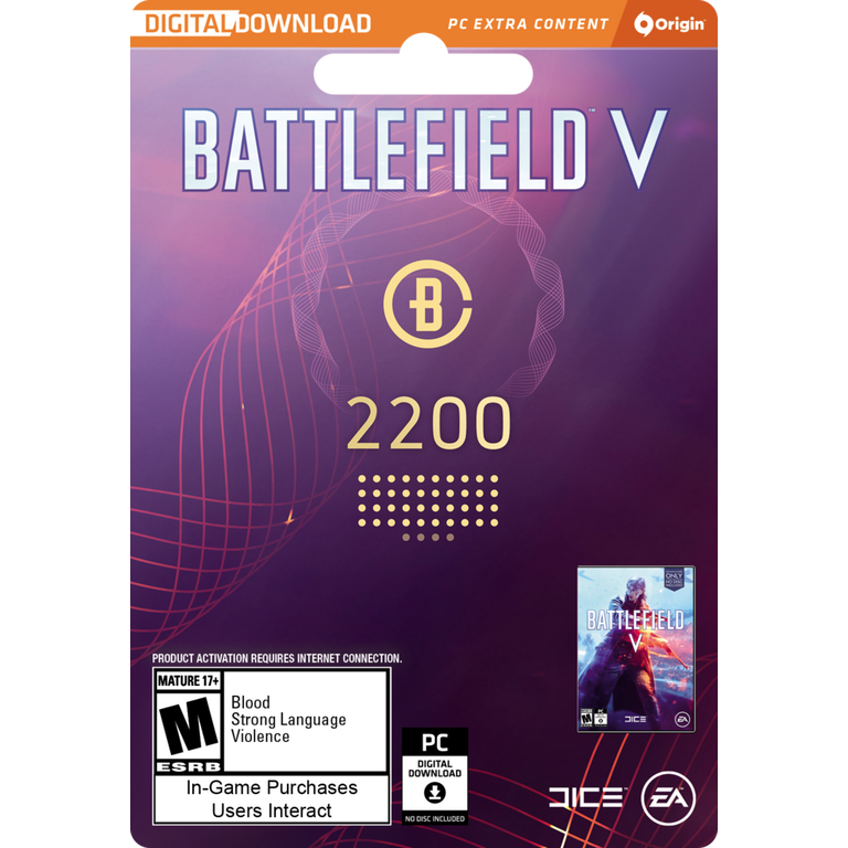 Battlefield V 2200 Battlefield Currency Digital Card - PC EA app