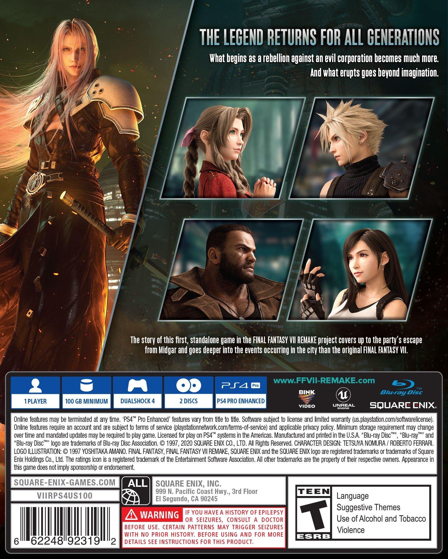 Final Fantasy VII Remake - Complete Trophy List (PS4) - KeenGamer