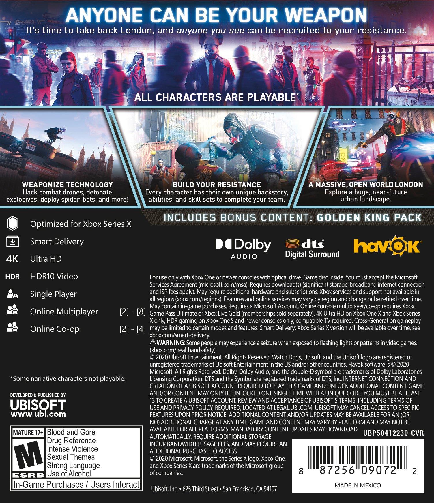 watch dogs legion xbox pre order