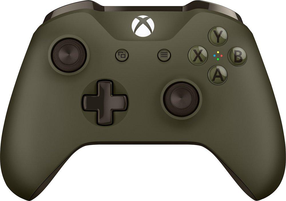 Microsoft xbox one dark green wireless hot sale controller