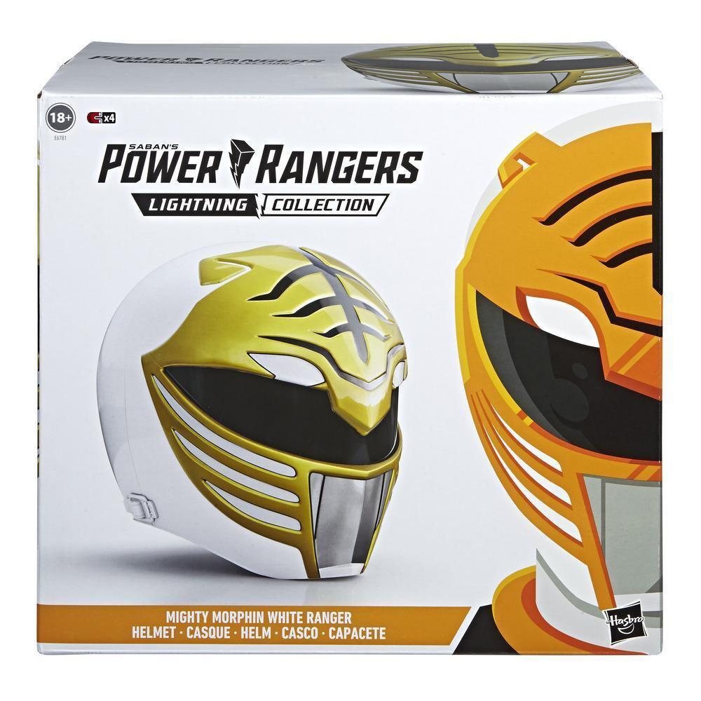 White ranger cheap helmet hasbro