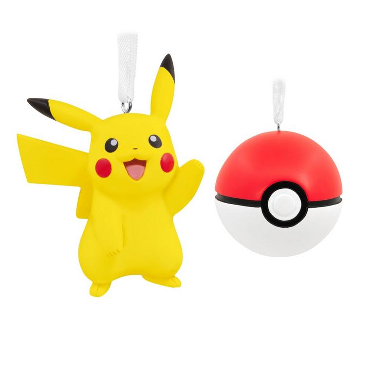 Pokemon Pikachu And Poke Ball Ornament Set Gamestop