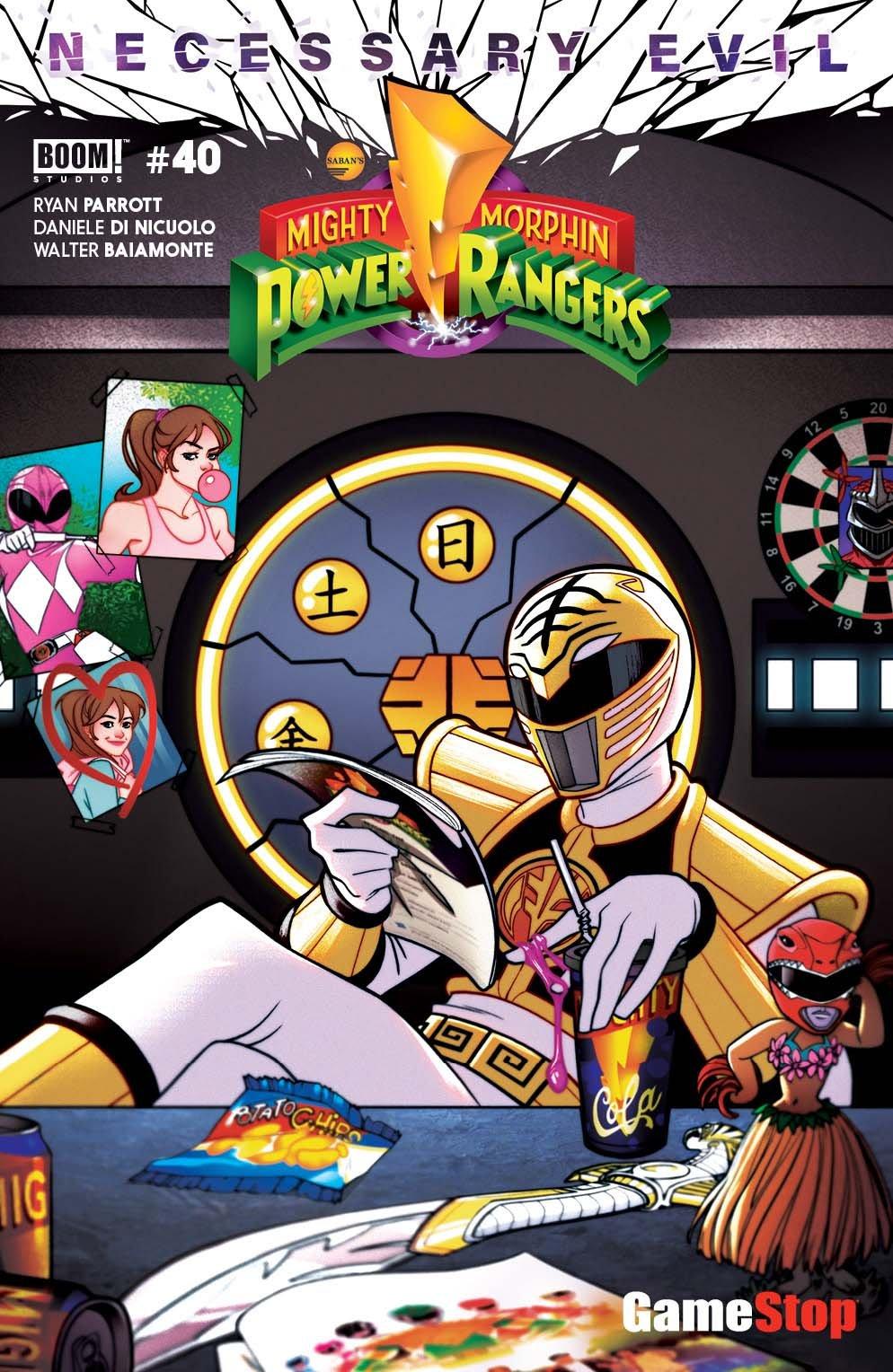 Mighty Morphin Power Rangers Necesarry Evil 40 Comic Summer Convention Only At Gamestop Gamestop - 