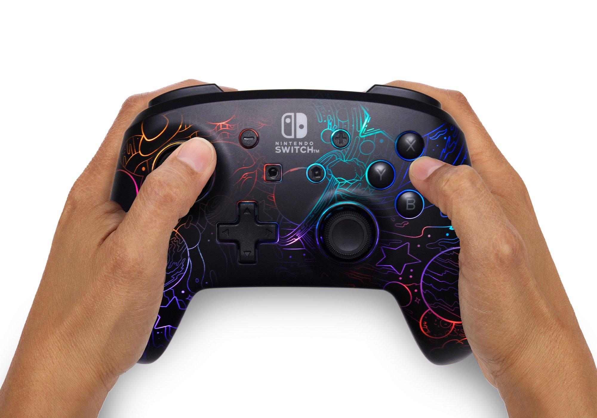 PowerA Enhanced Wireless Controller for Nintendo Switch with Lumectra - Galactic Vortex