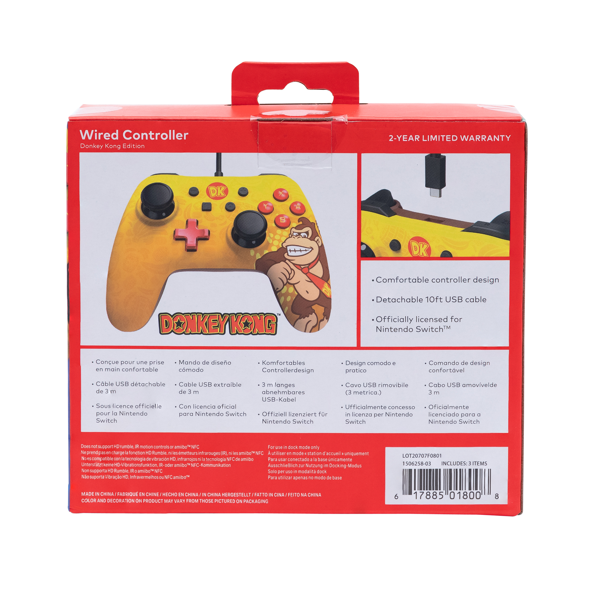 PowerA Enhanced Wired Controller for Nintendo Switch Donkey Kong