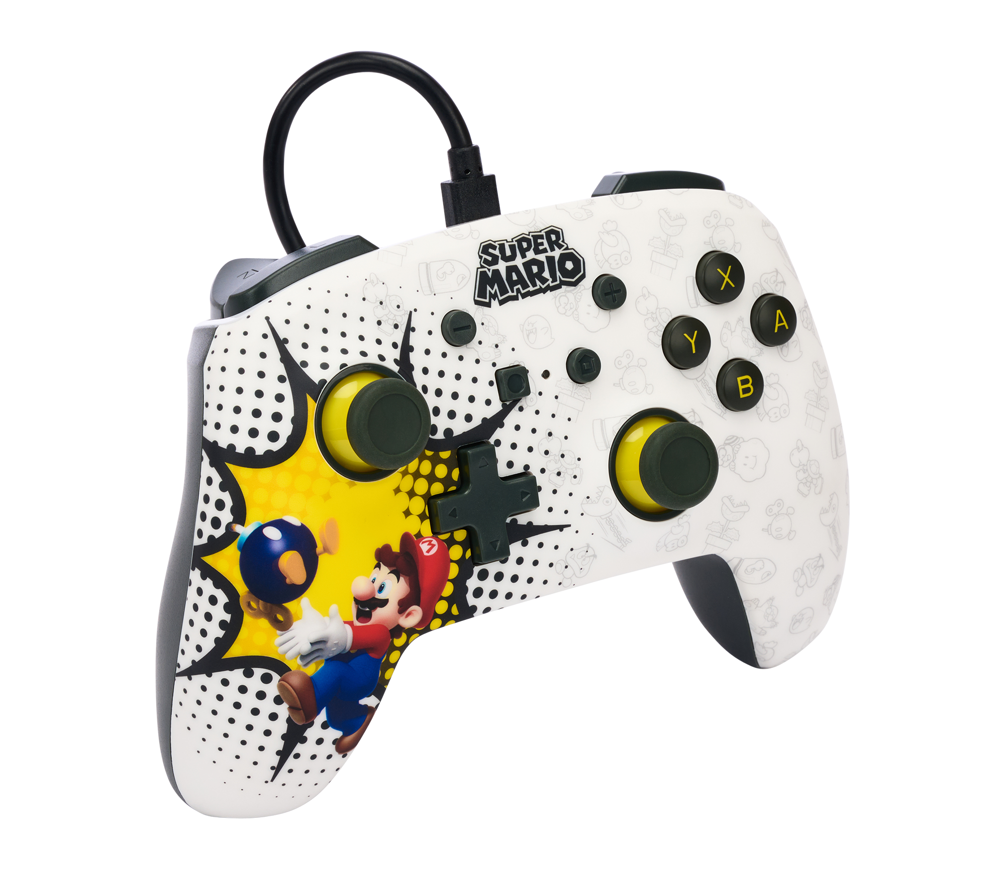 PowerA Enhanced Wired Controller for Nintendo Switch - Bob-omb Blast