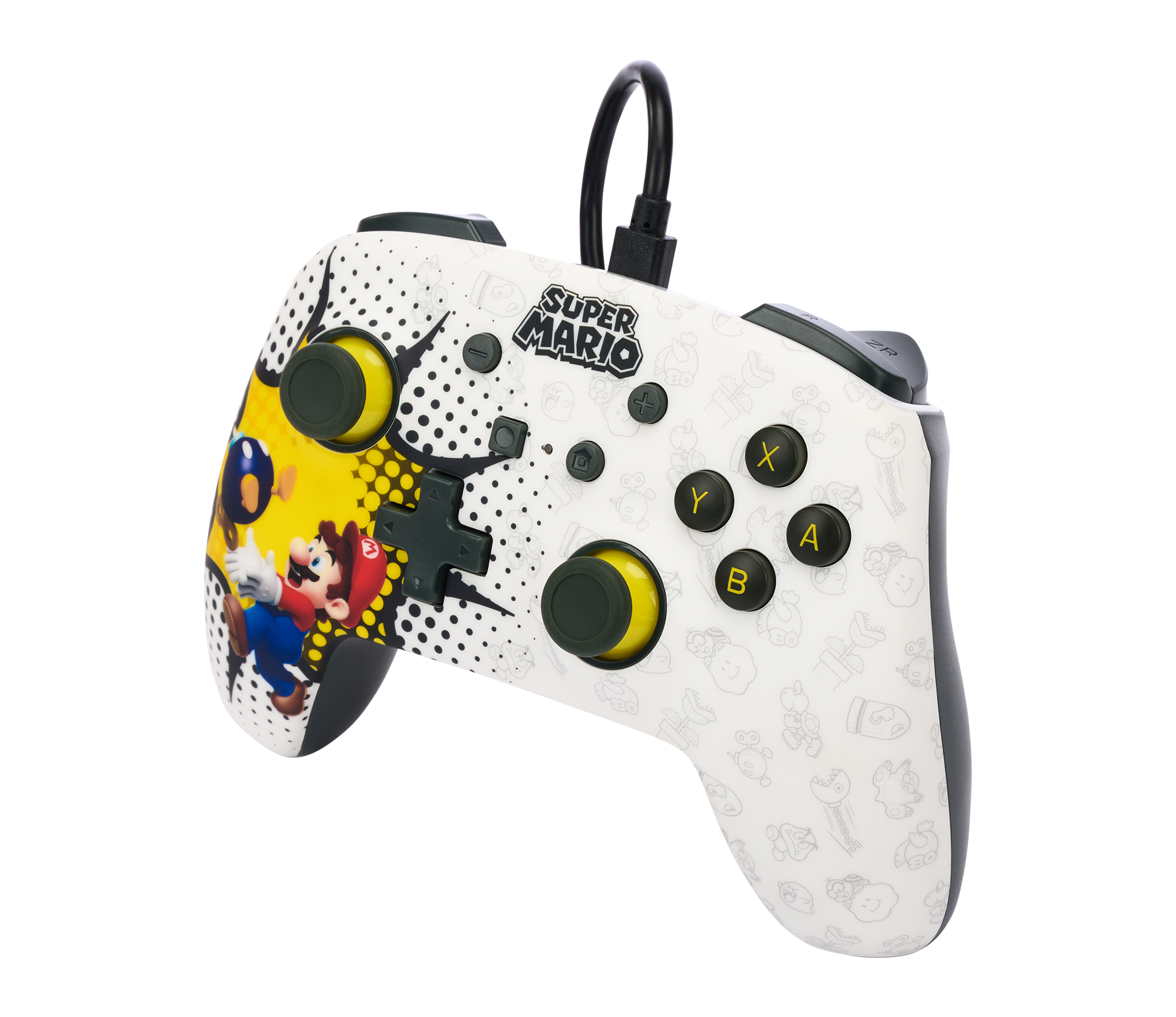 PowerA Enhanced Wired Controller for Nintendo Switch - Bob-omb Blast