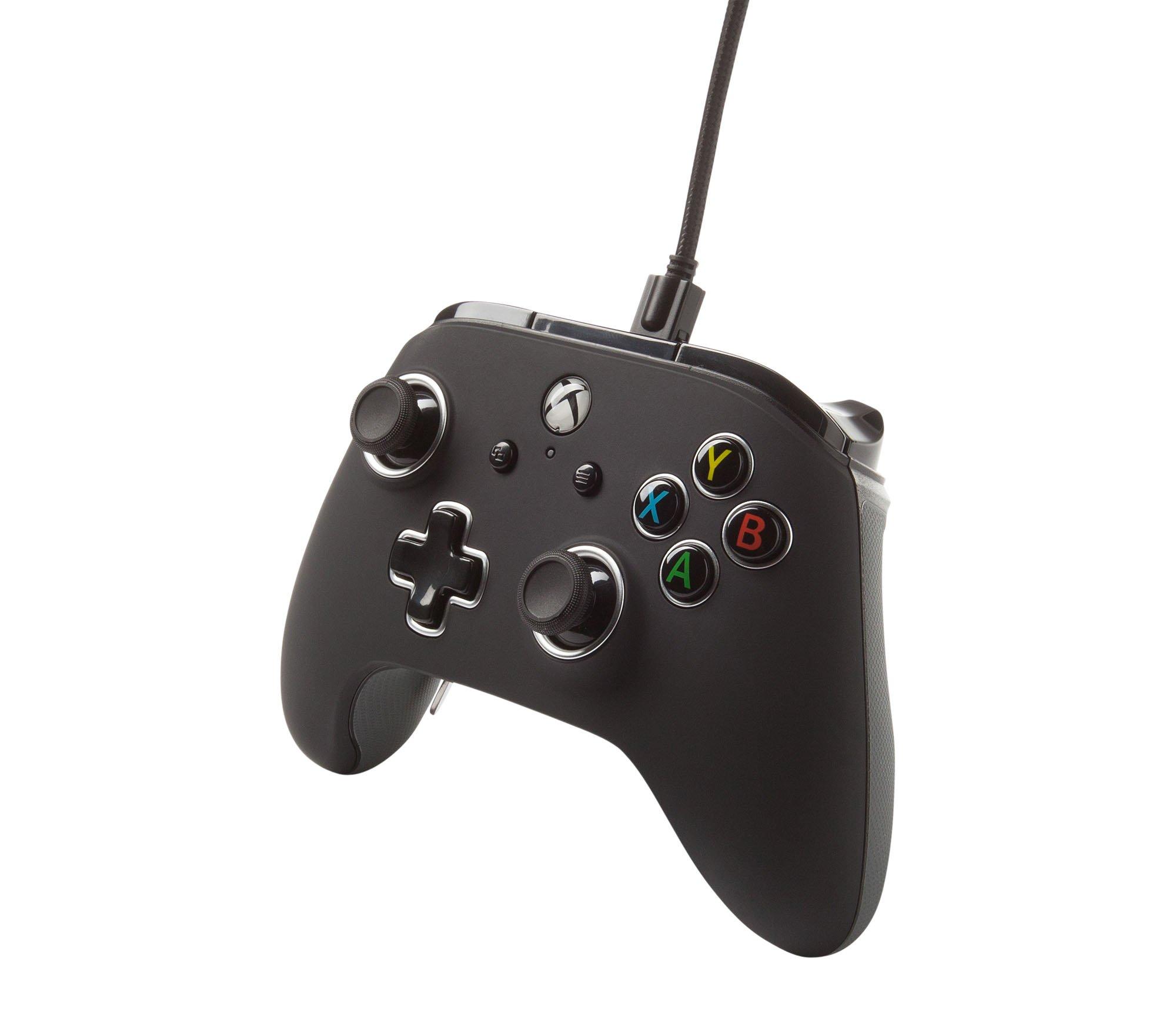 black enhanced wired controller for xbox one